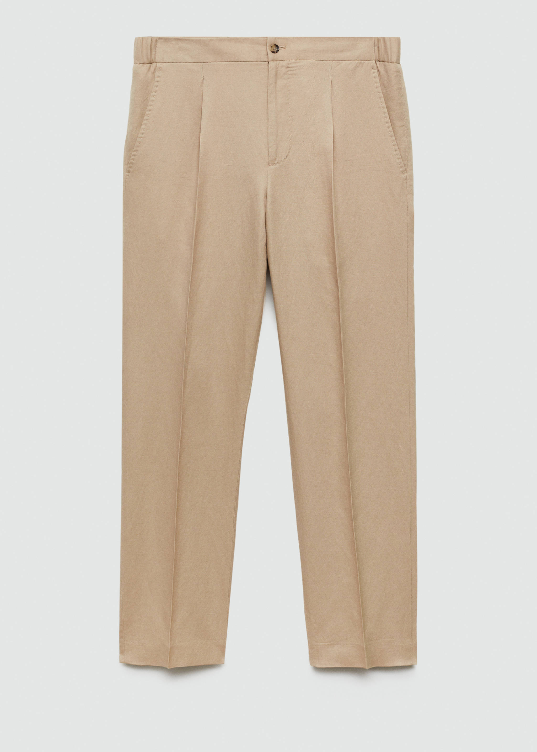 Tencel-linen pleated trousers - Article without model