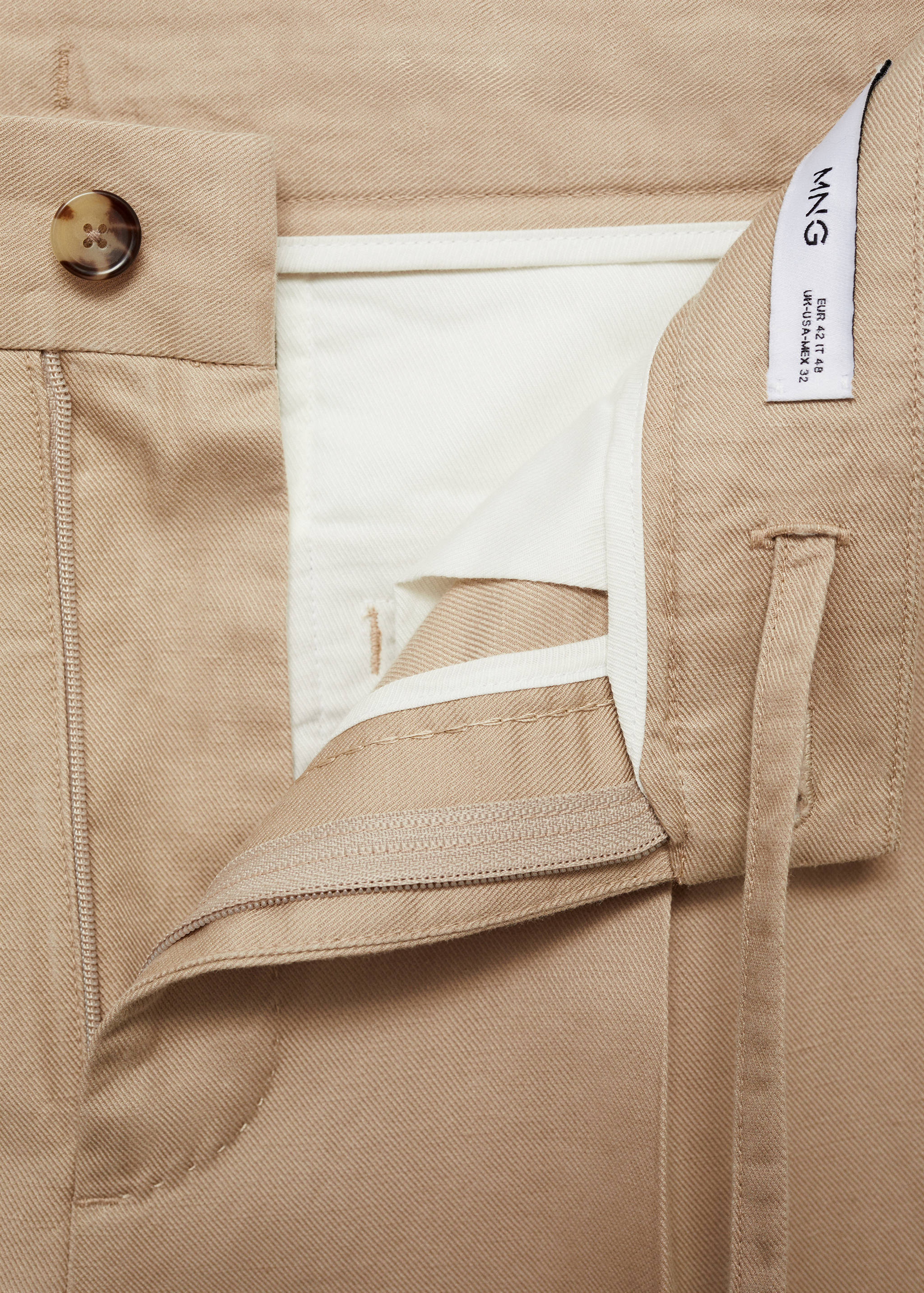 Tencel-linen pleated trousers - Details of the article 8