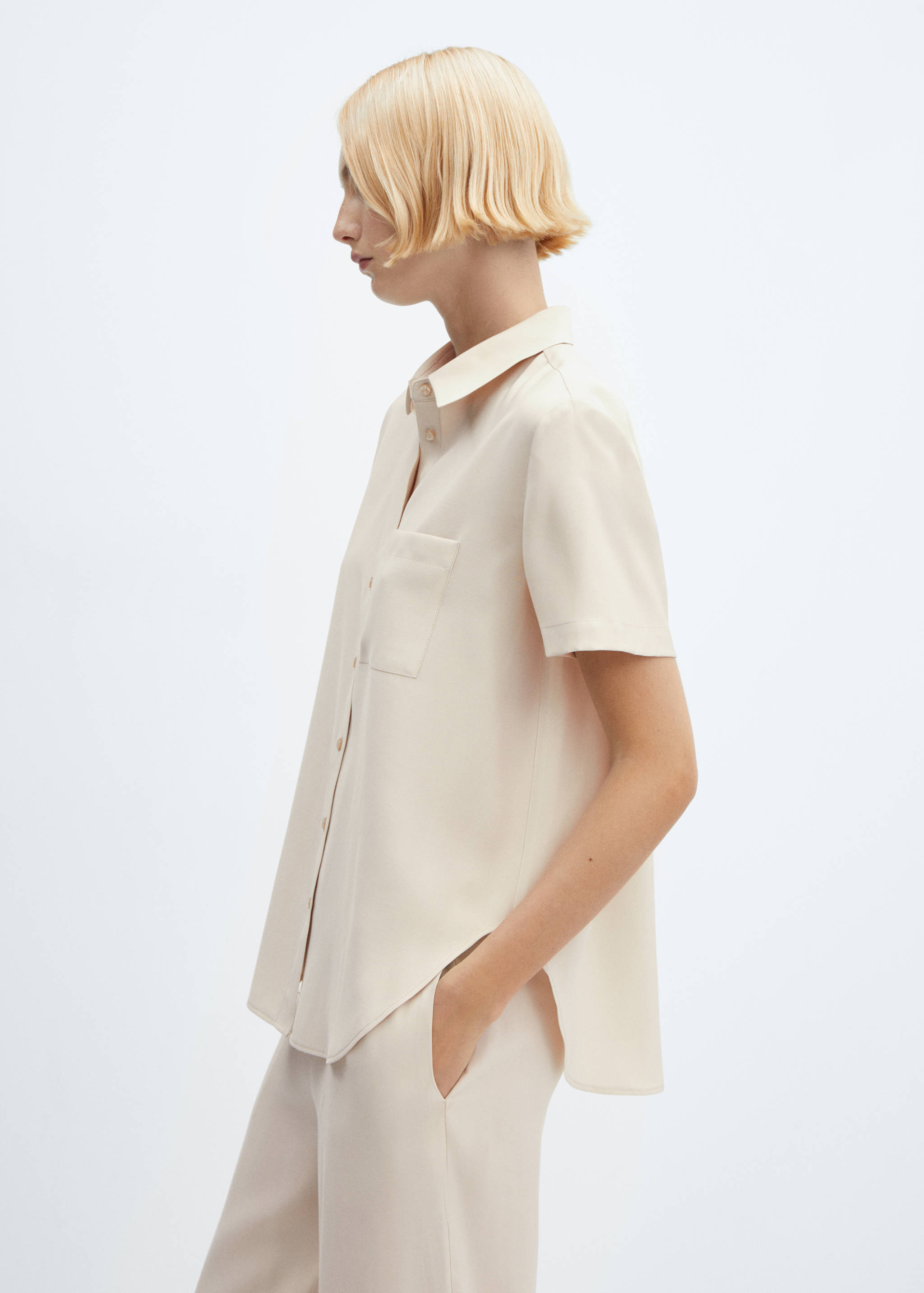 Wide leg trousers with elastic waist - Details of the article 1