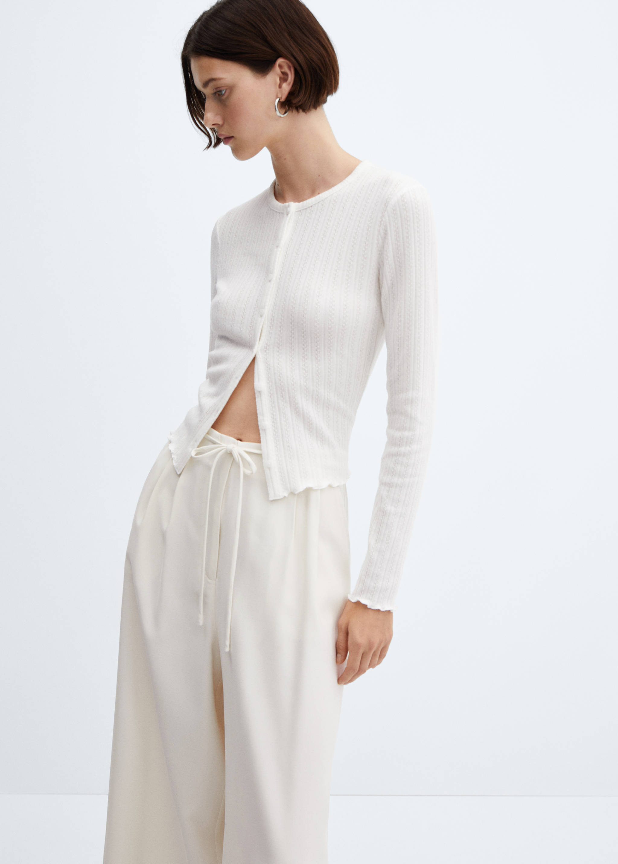 Wide leg trousers with belt - Details of the article 1