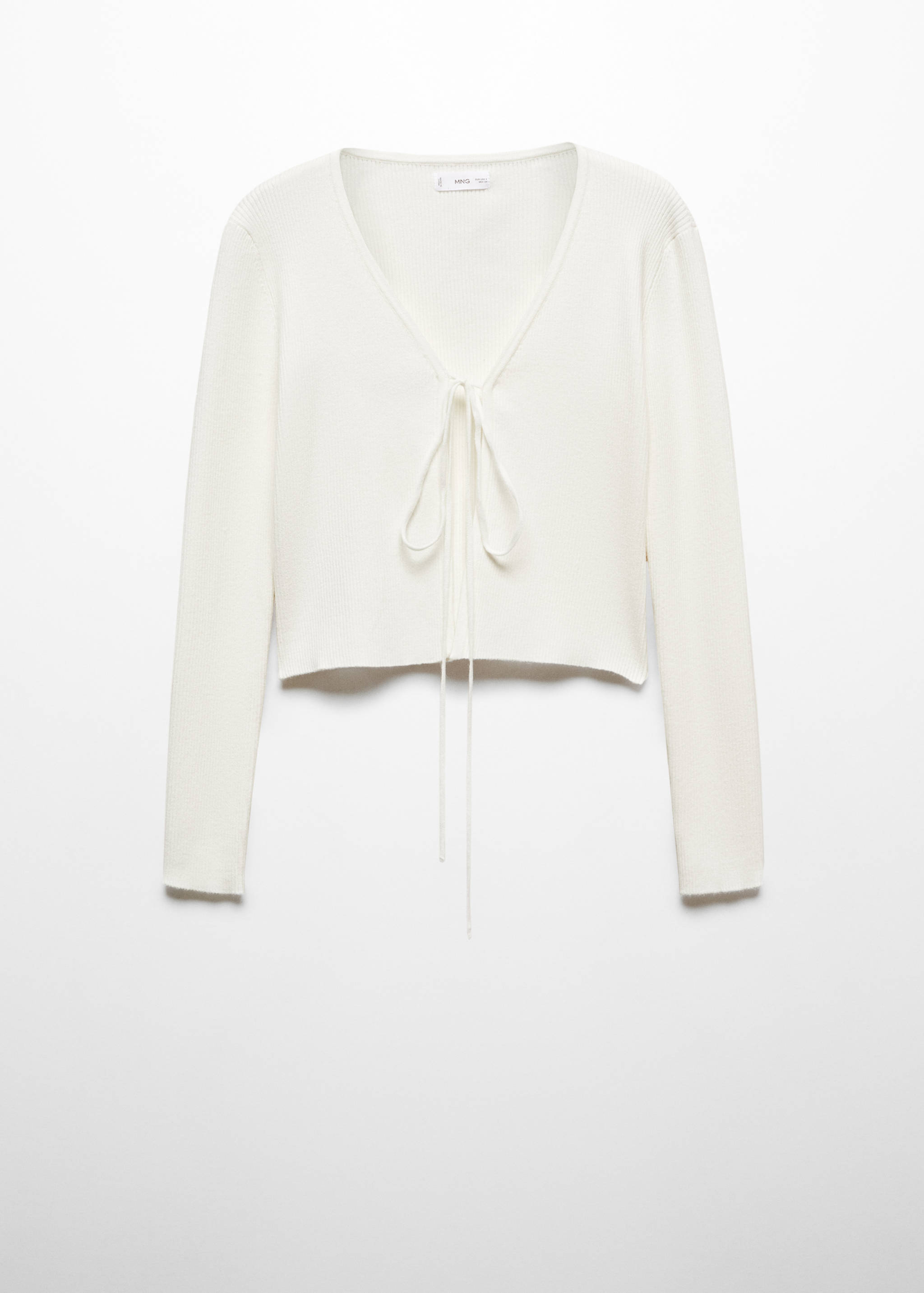 Knitted cardigan with bow - Article without model