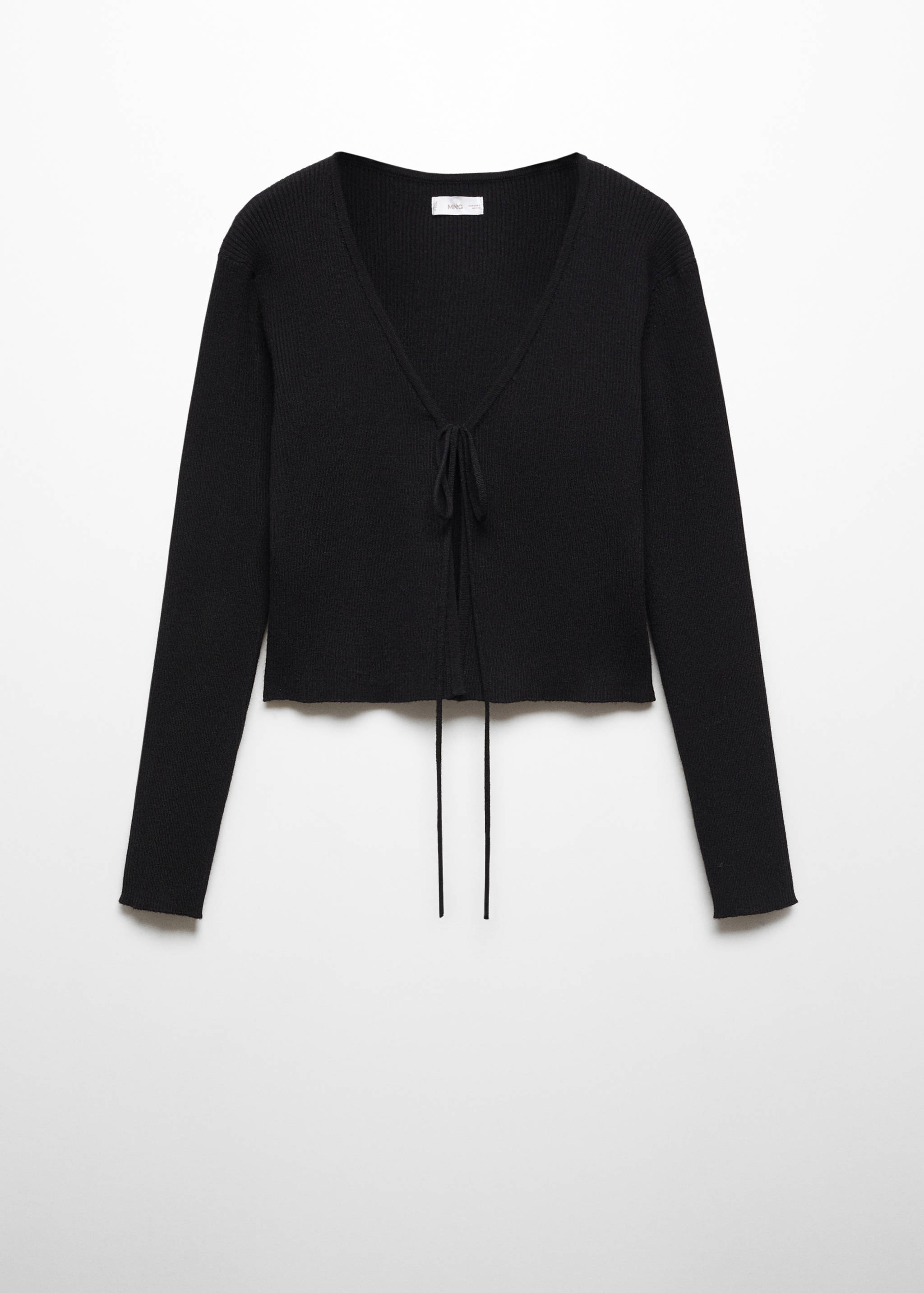 Knitted cardigan with bow - Article without model