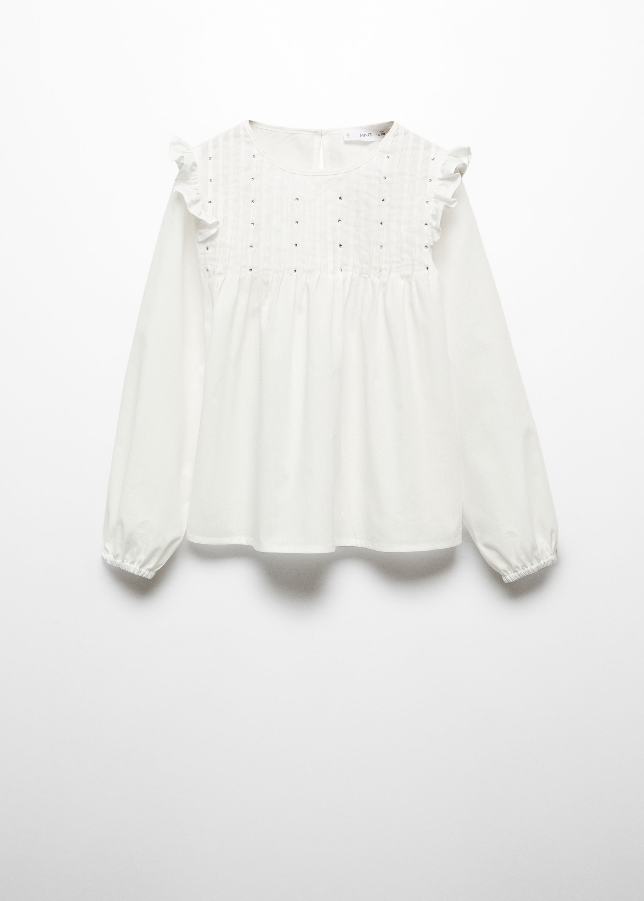 Blusa de algodão com folhos - Artigo sem modelo