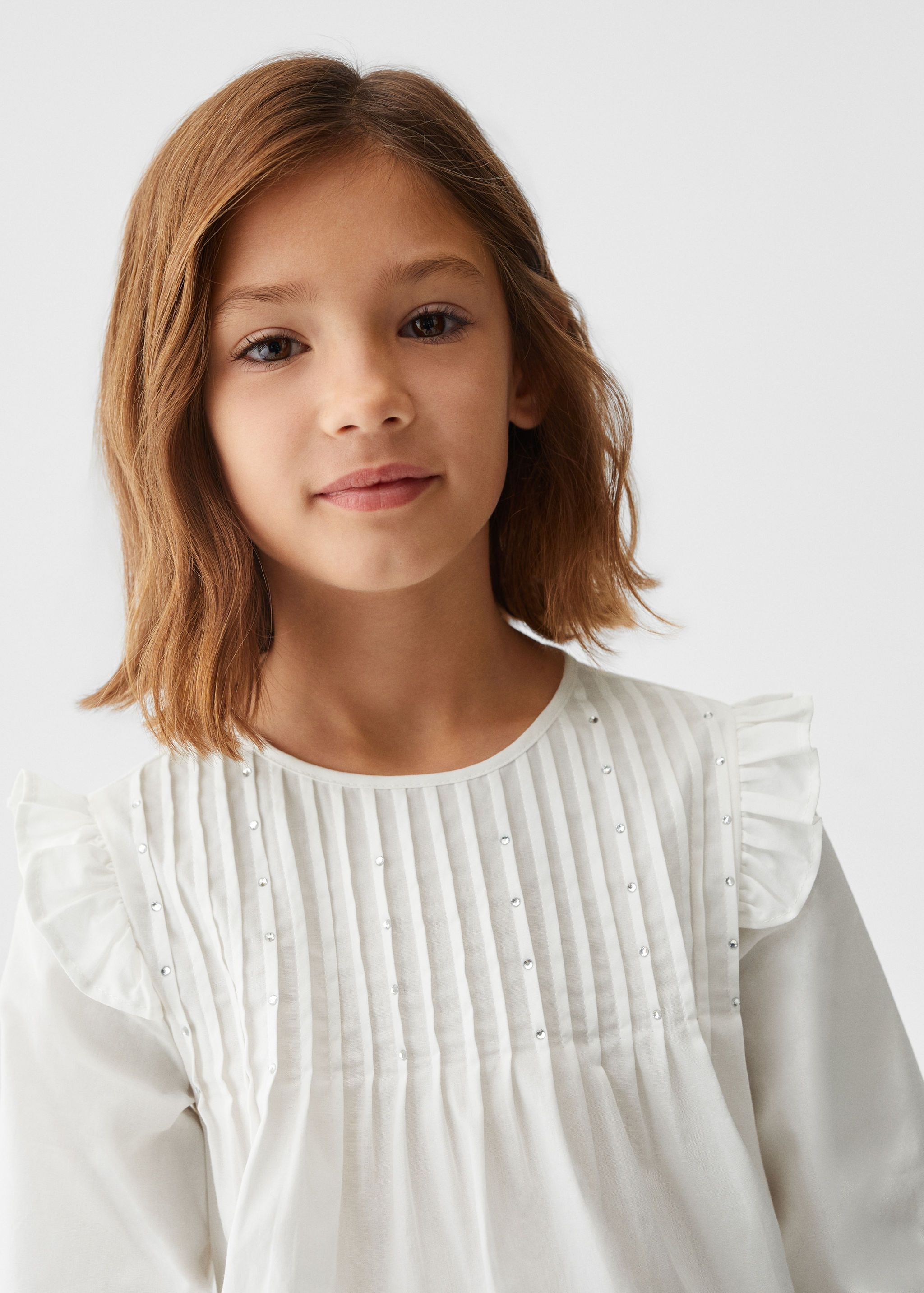 Blusa de algodão com folhos - Pormenor do artigo 1