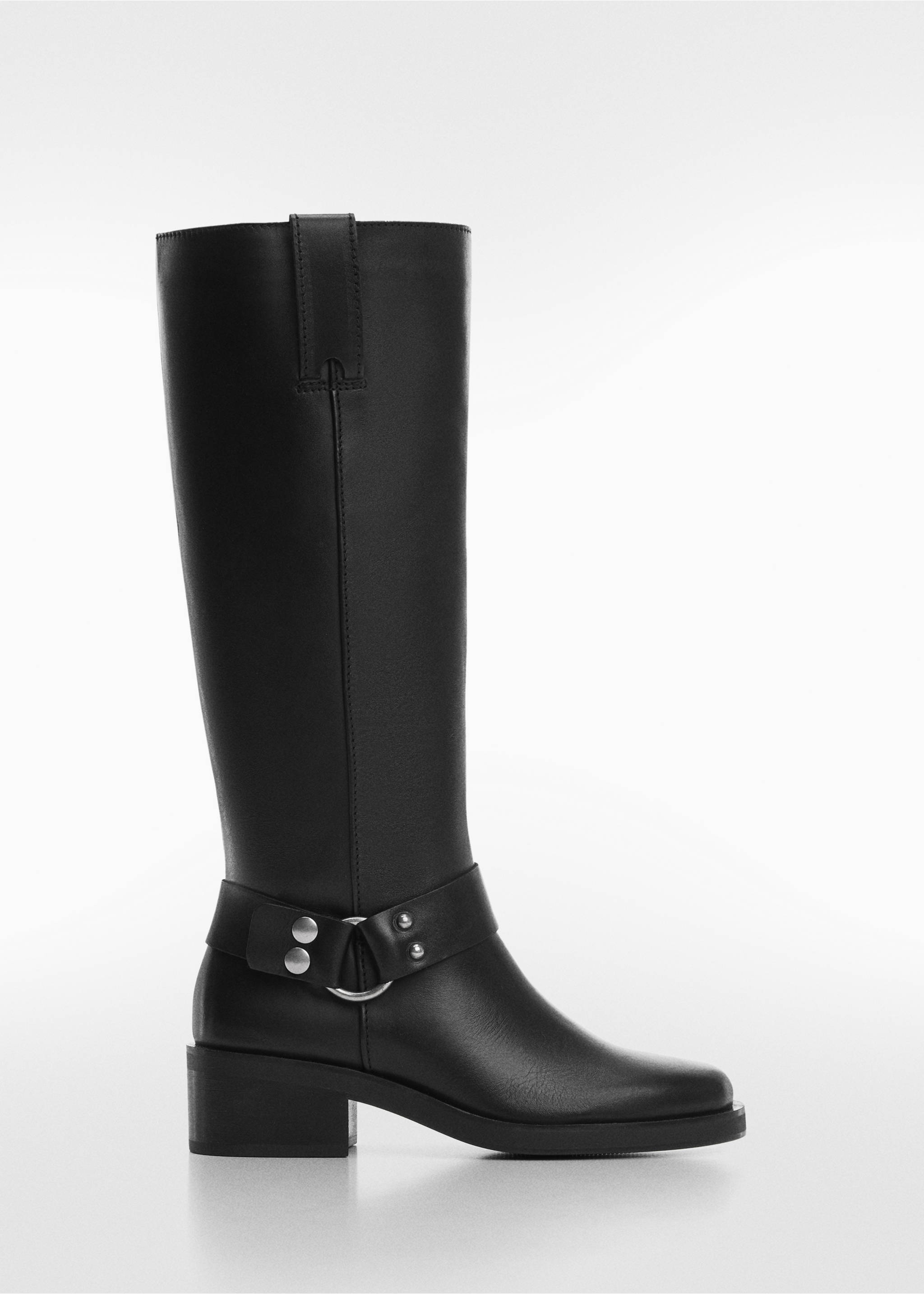 Buckles leather boots - Article without model, Black. Ref: 67080432-00.