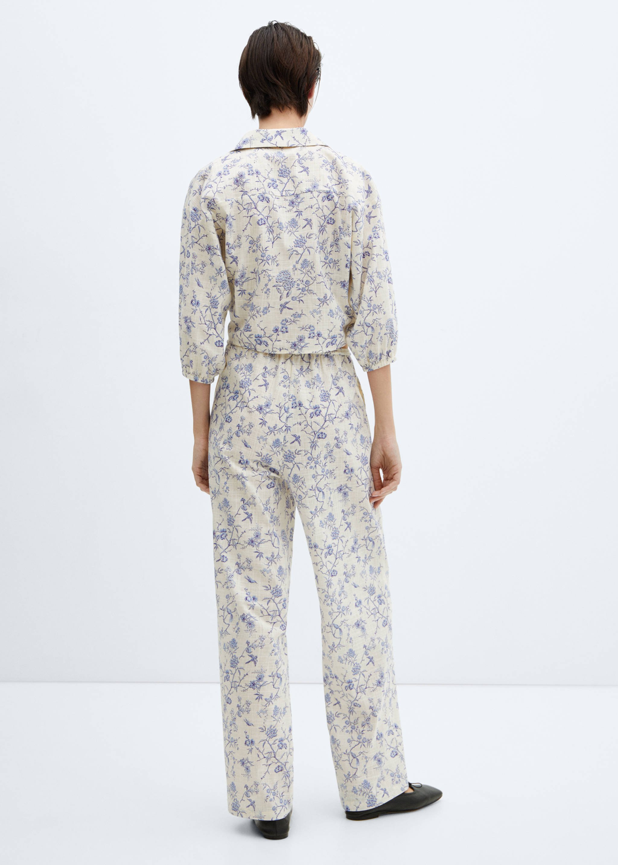 Printed cotton trousers - Reverse of the article