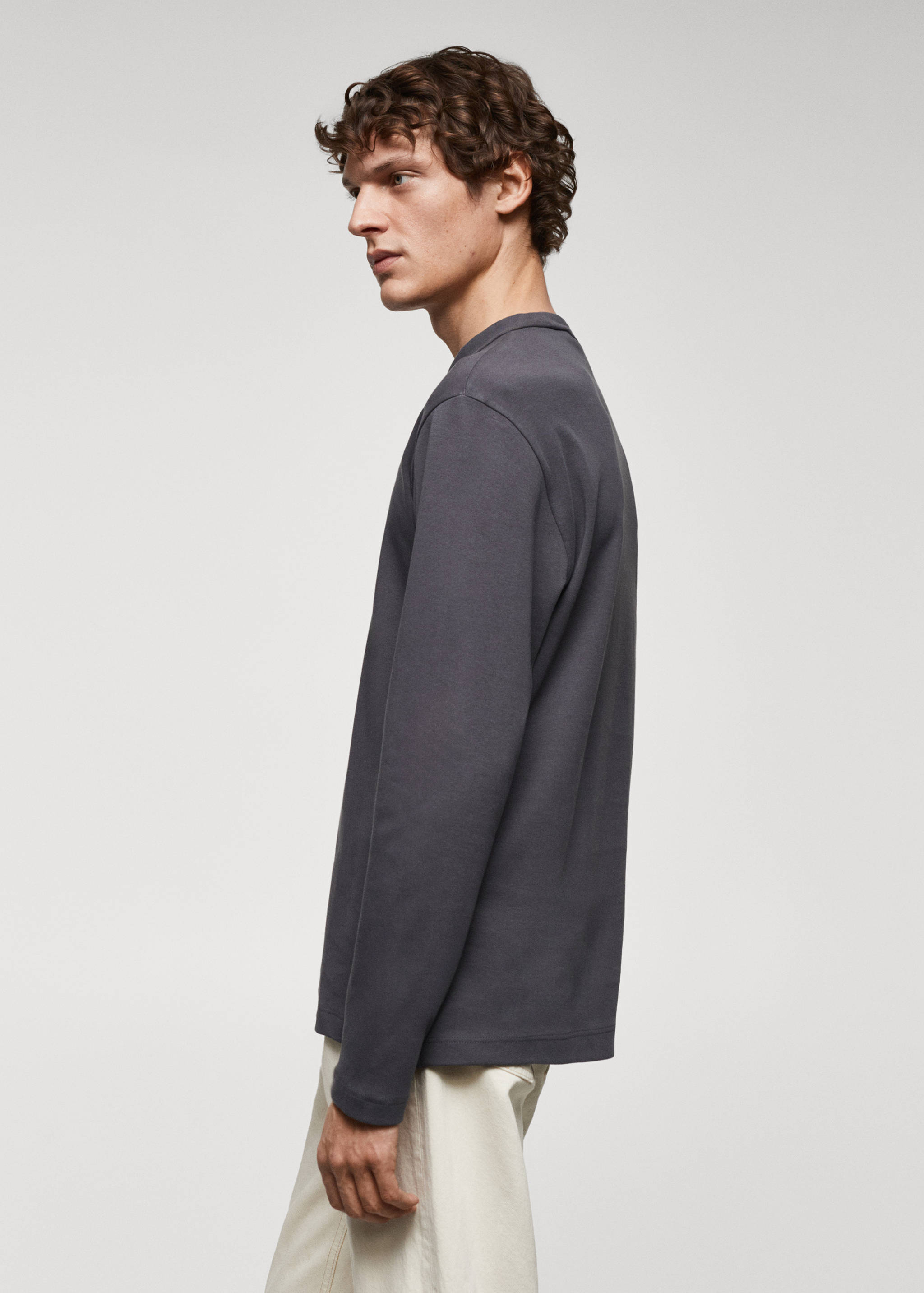 Langarm-T-Shirt aus 100 % Baumwolle - Detail des Artikels 2