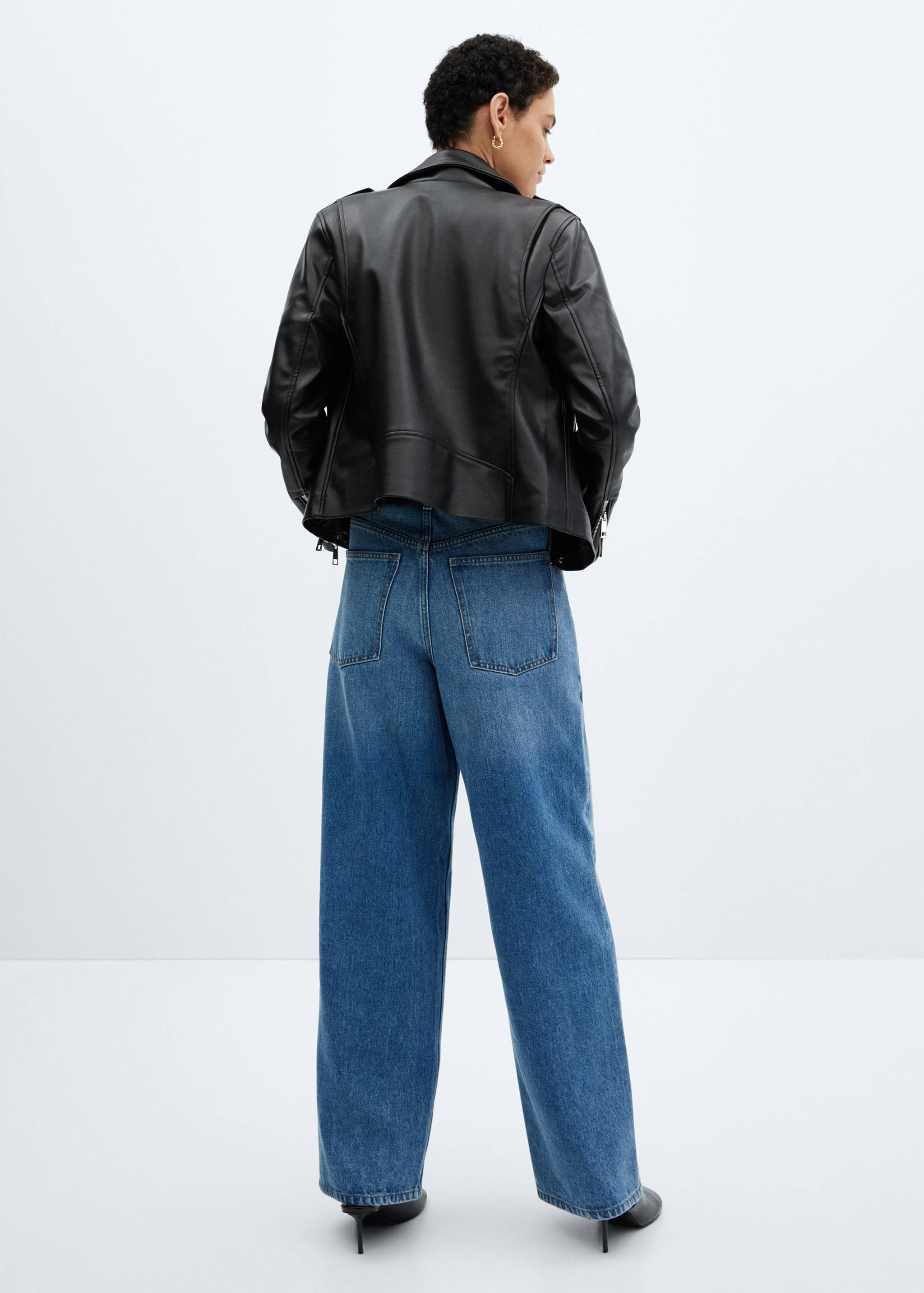 Bikerjacke mit Leder-Effekt - Rückseite des Artikels