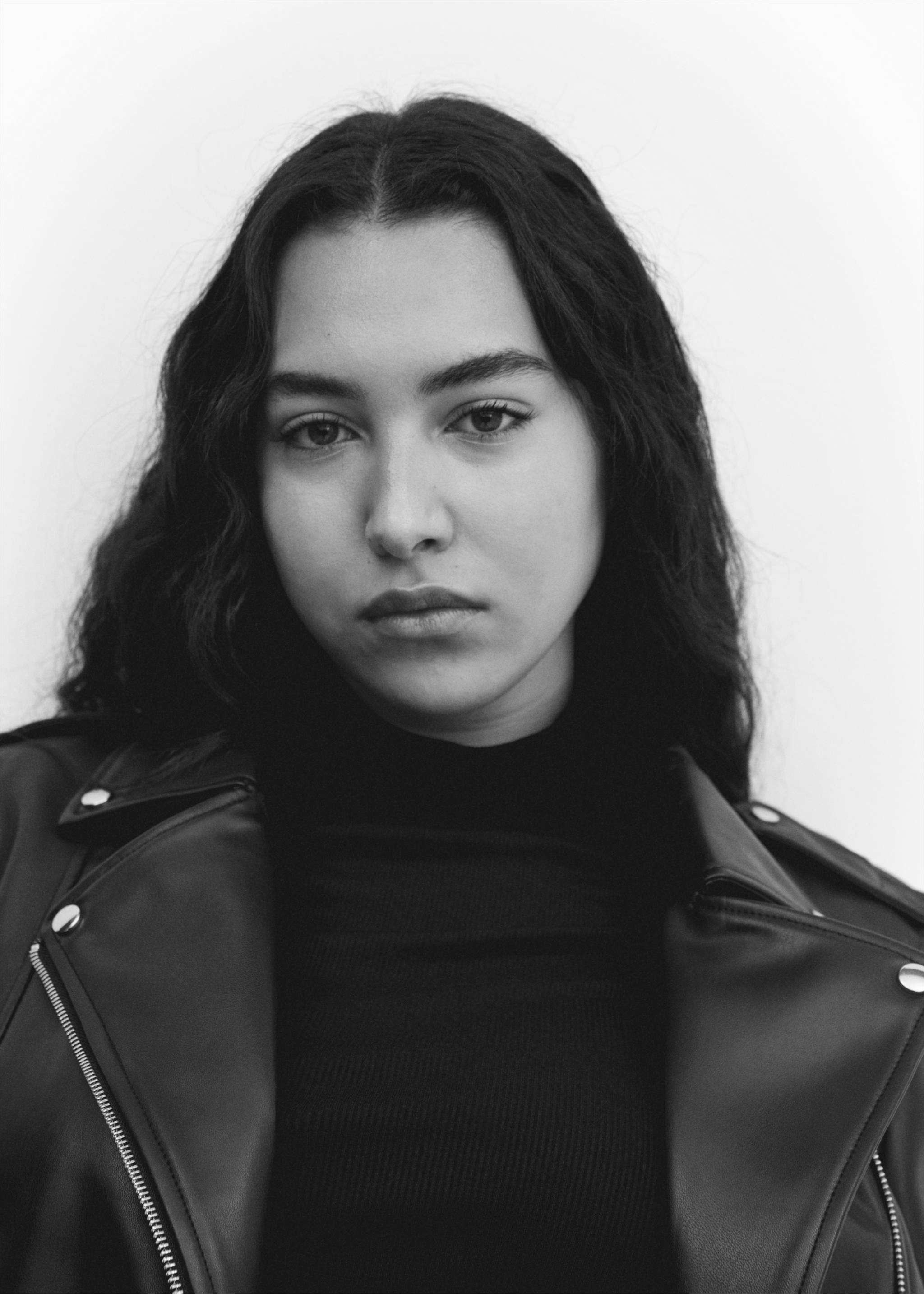 Bikerjacke mit Leder-Effekt - Detail des Artikels 4, Schwarz. Ref: 67080442-00.