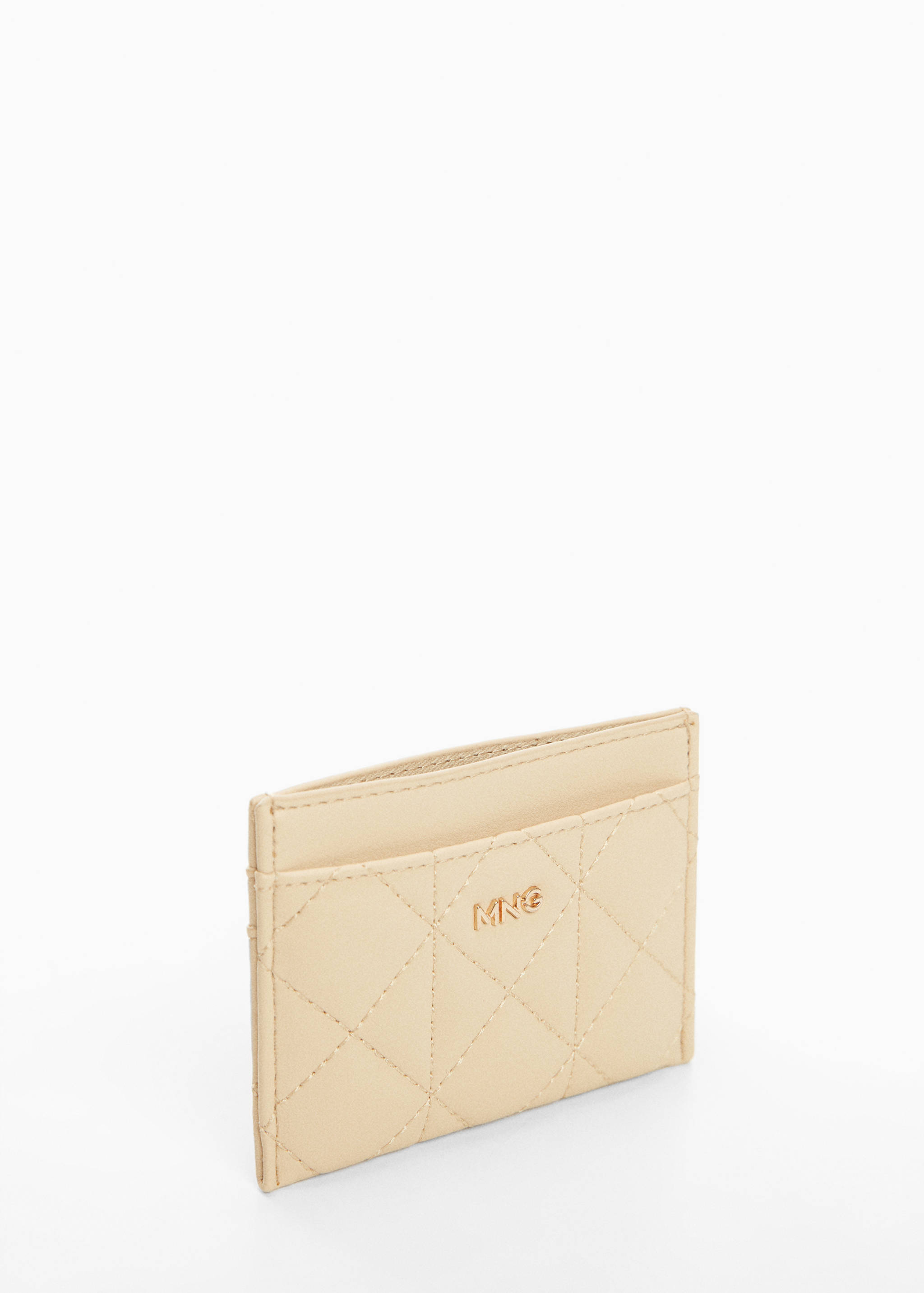 Quilted cardholder with logo - Medium plane