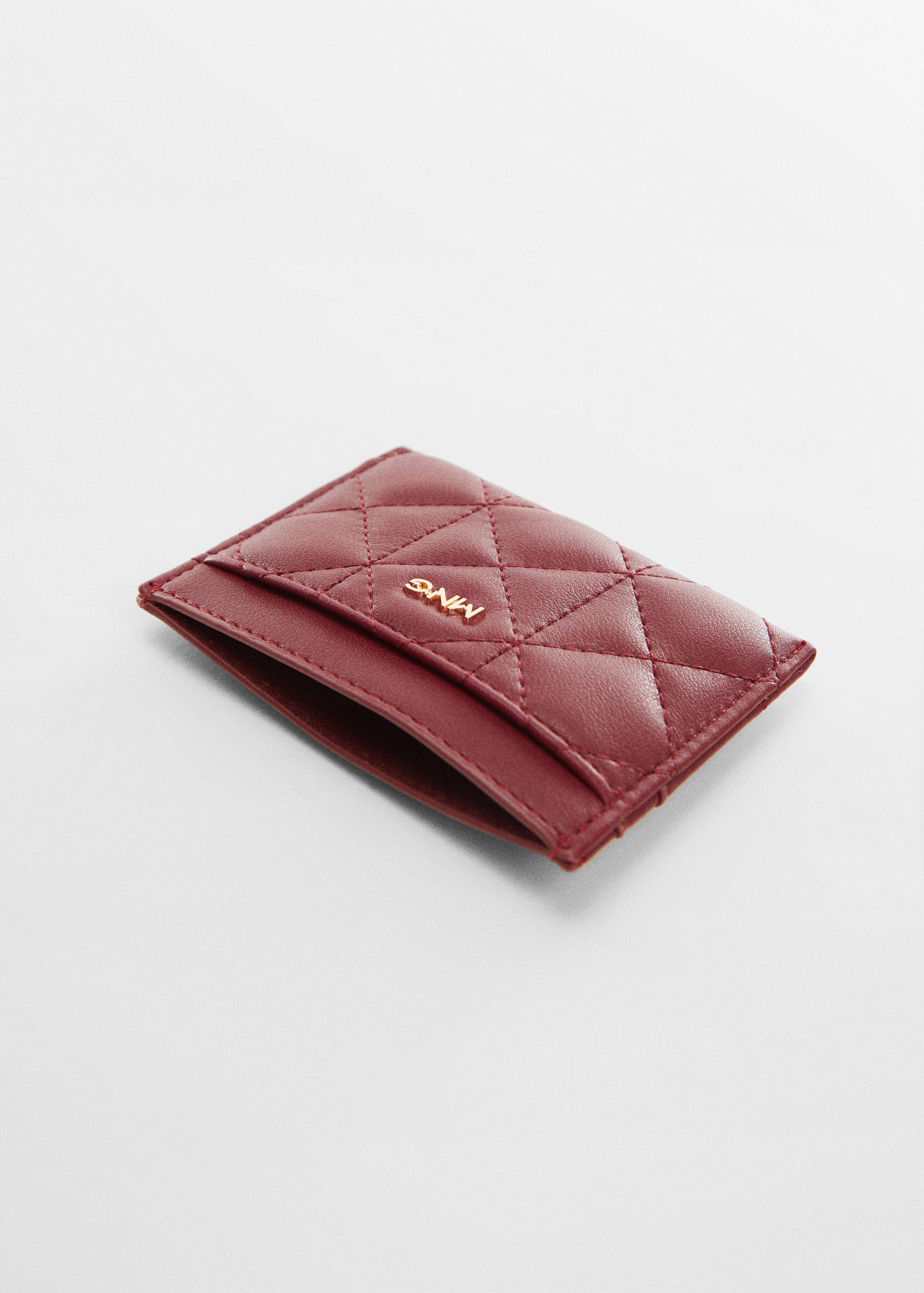 Quilted cardholder with logo - Medium plane