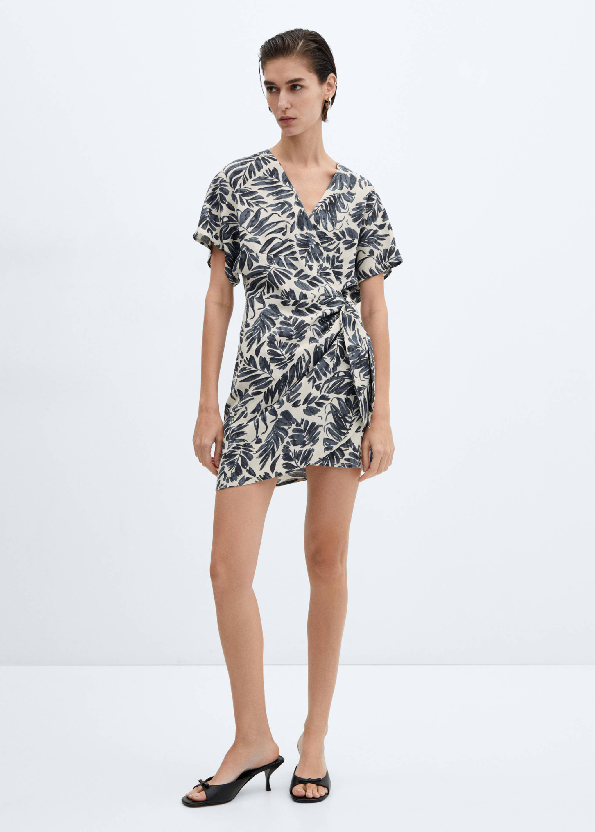 Linen wrap dress - General plane