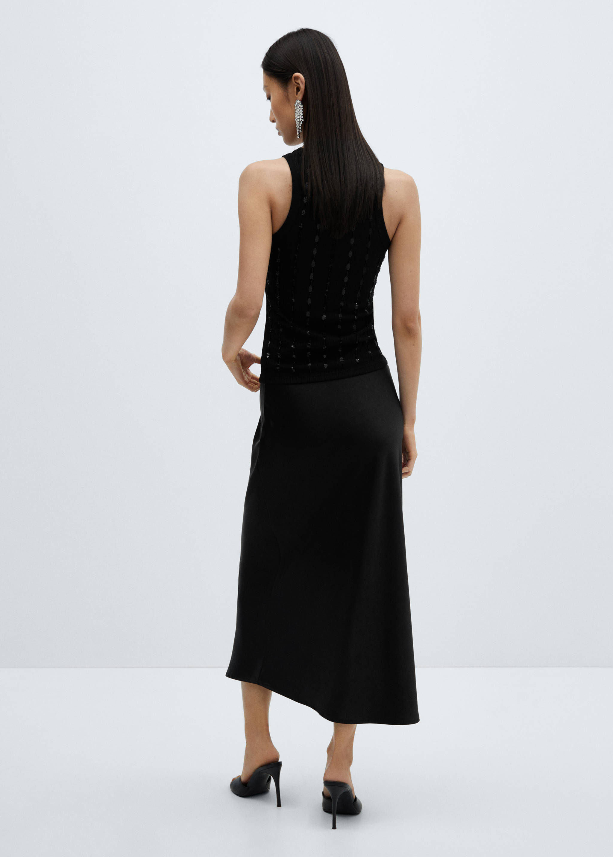 Top maille broderie paillettes - Verso de l’article