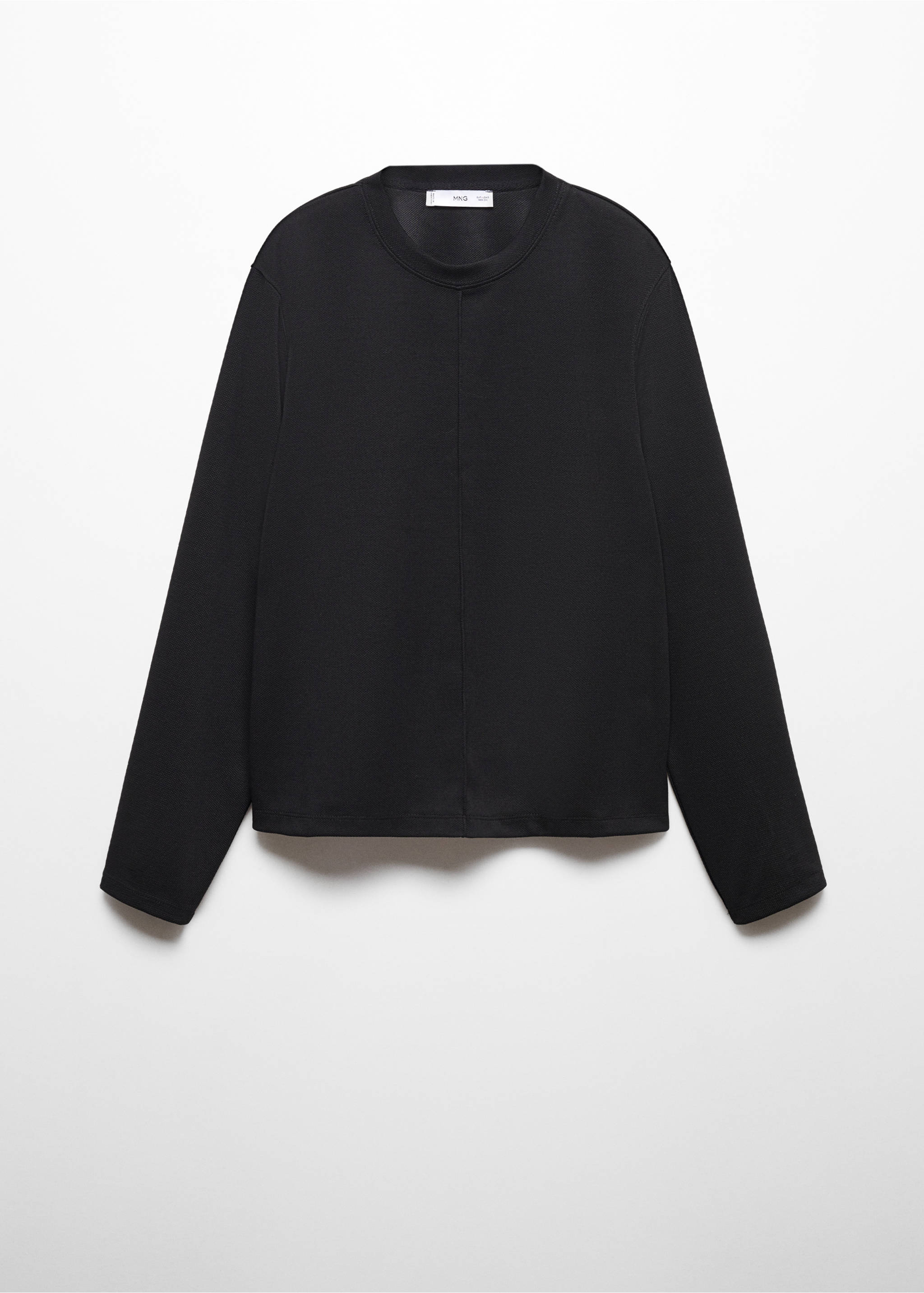 Decorative stitching sweatshirt - Article without model, Black. Ref: 67080453-00.