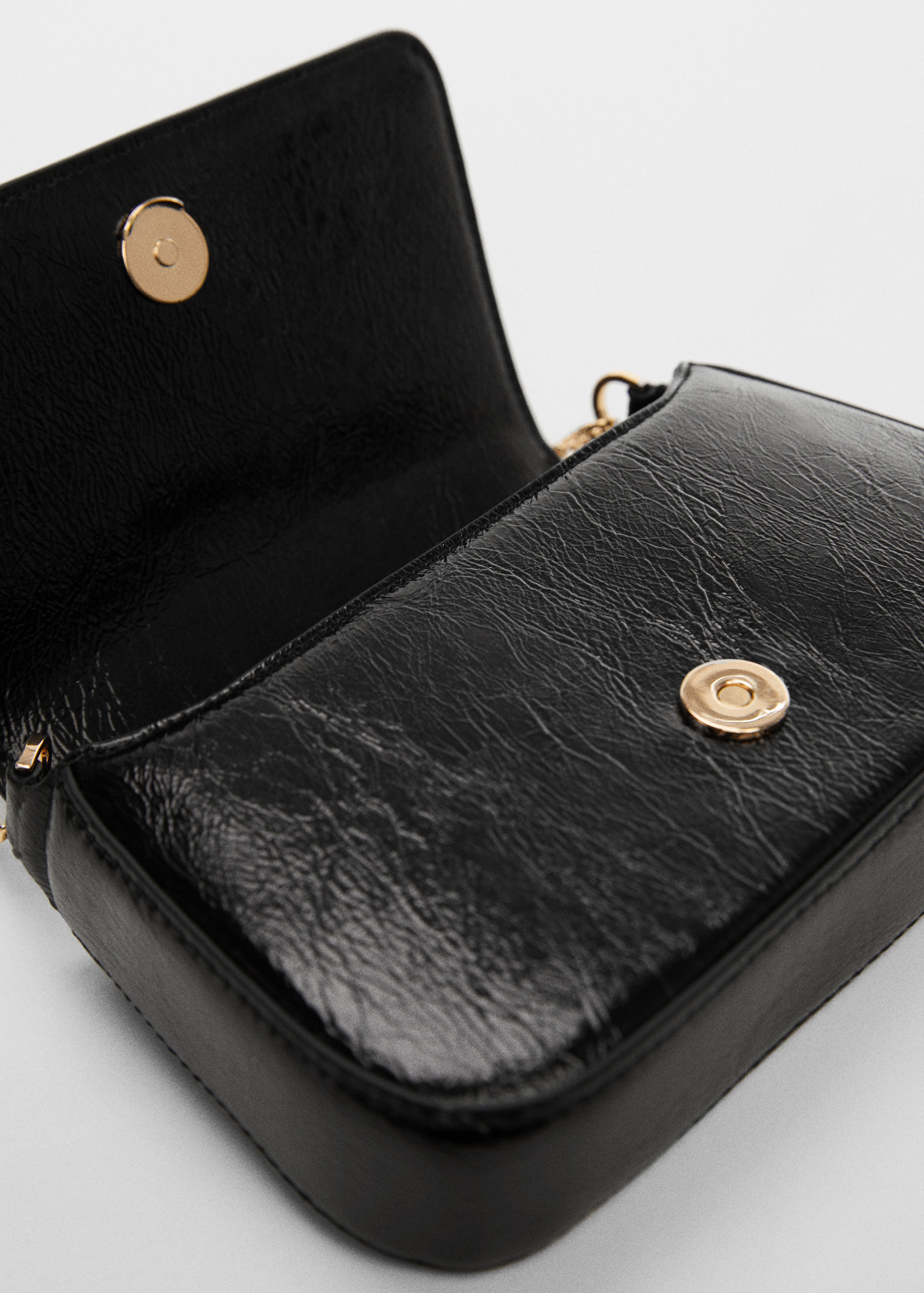 Patent leather-effect chain bag - Women | MANGO OUTLET USA Patent leather-effect chain bag - Women | MANGO OUTLET USA