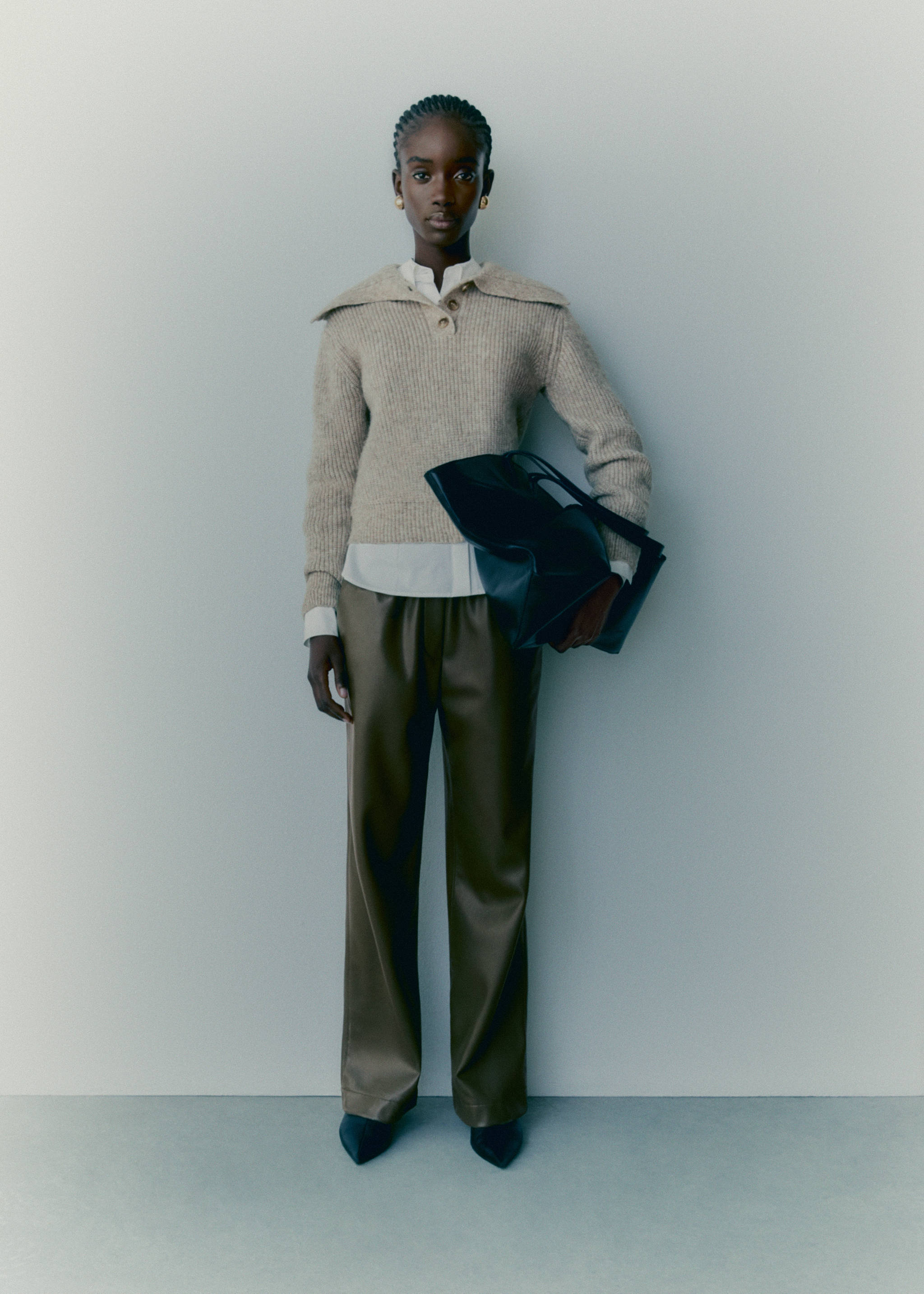 Hose mit elastischem Bund in Leder-Effekt - Detail des Artikels 6