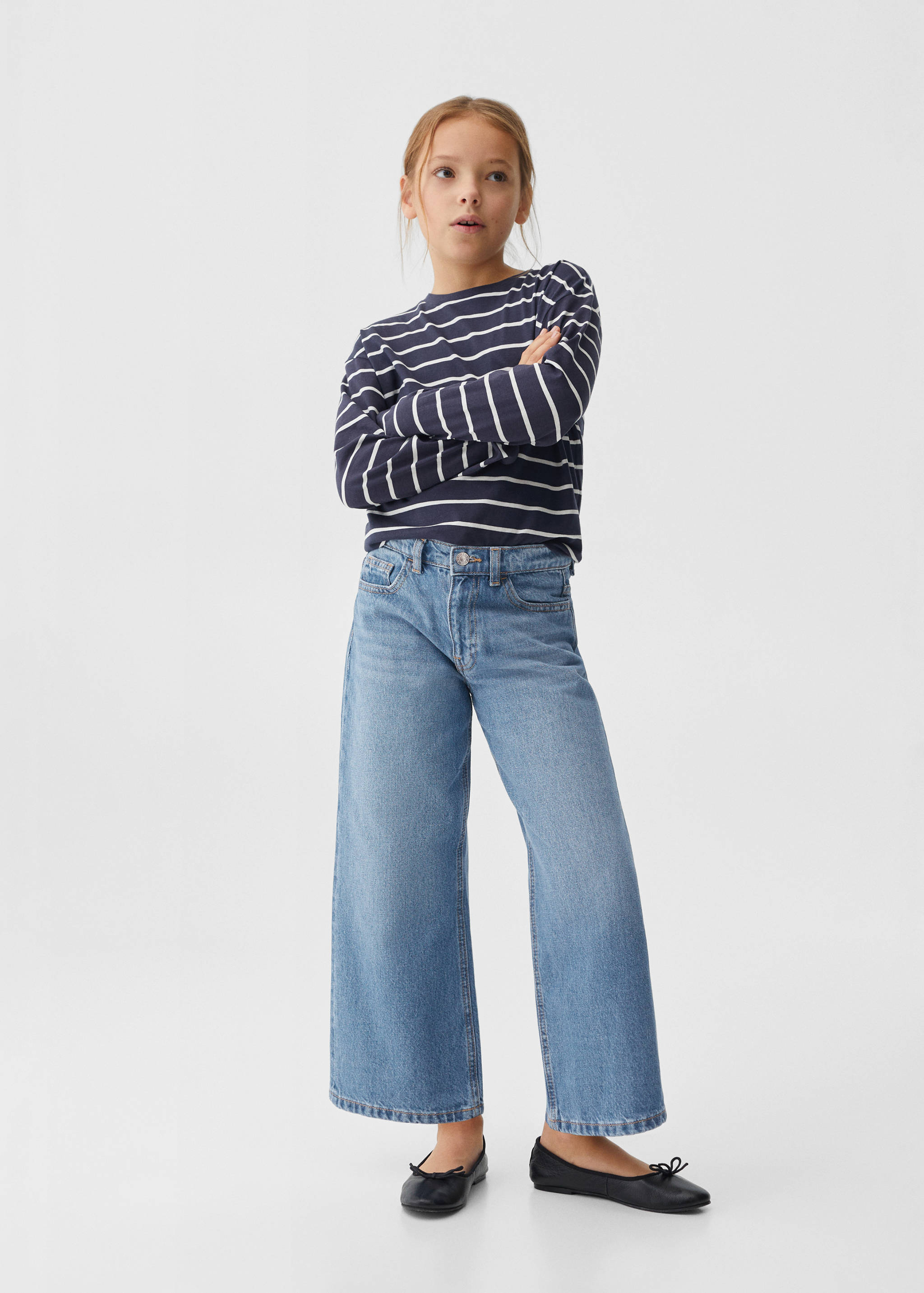 Cotton culotte jeans - General plane
