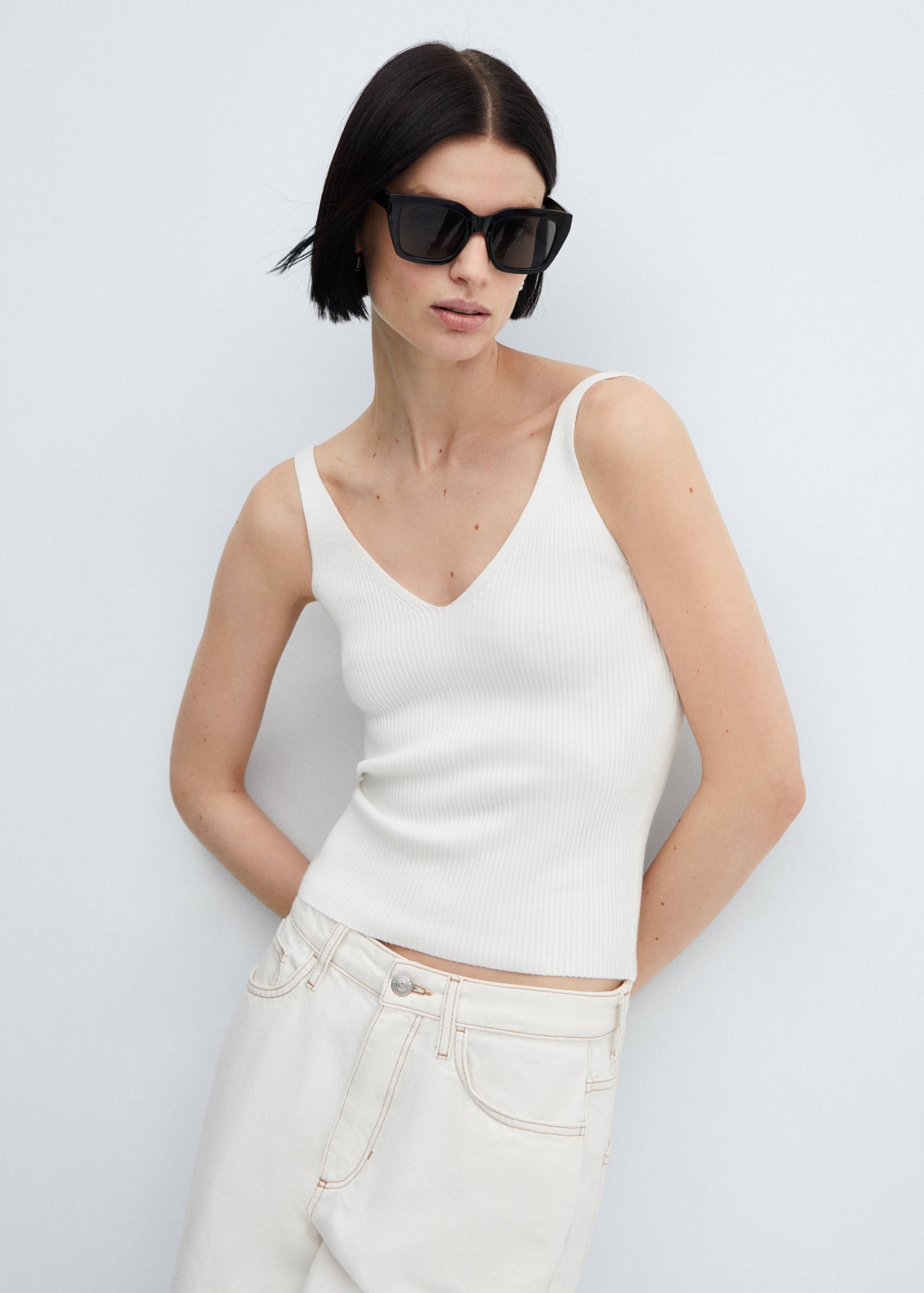 Strick-Top mit V-Ausschnitt - Detail des Artikels 2