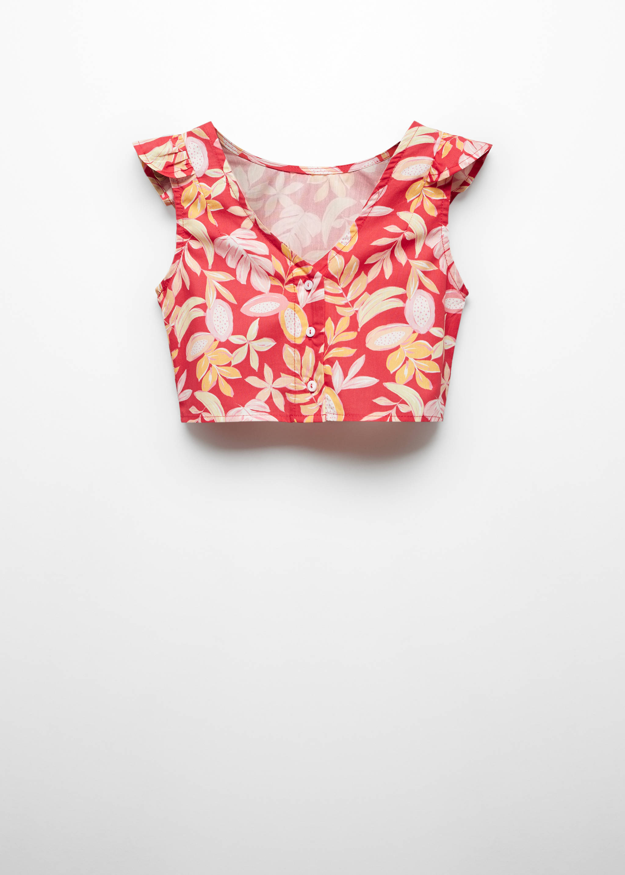 Ruffle printed top - Reverse of the article