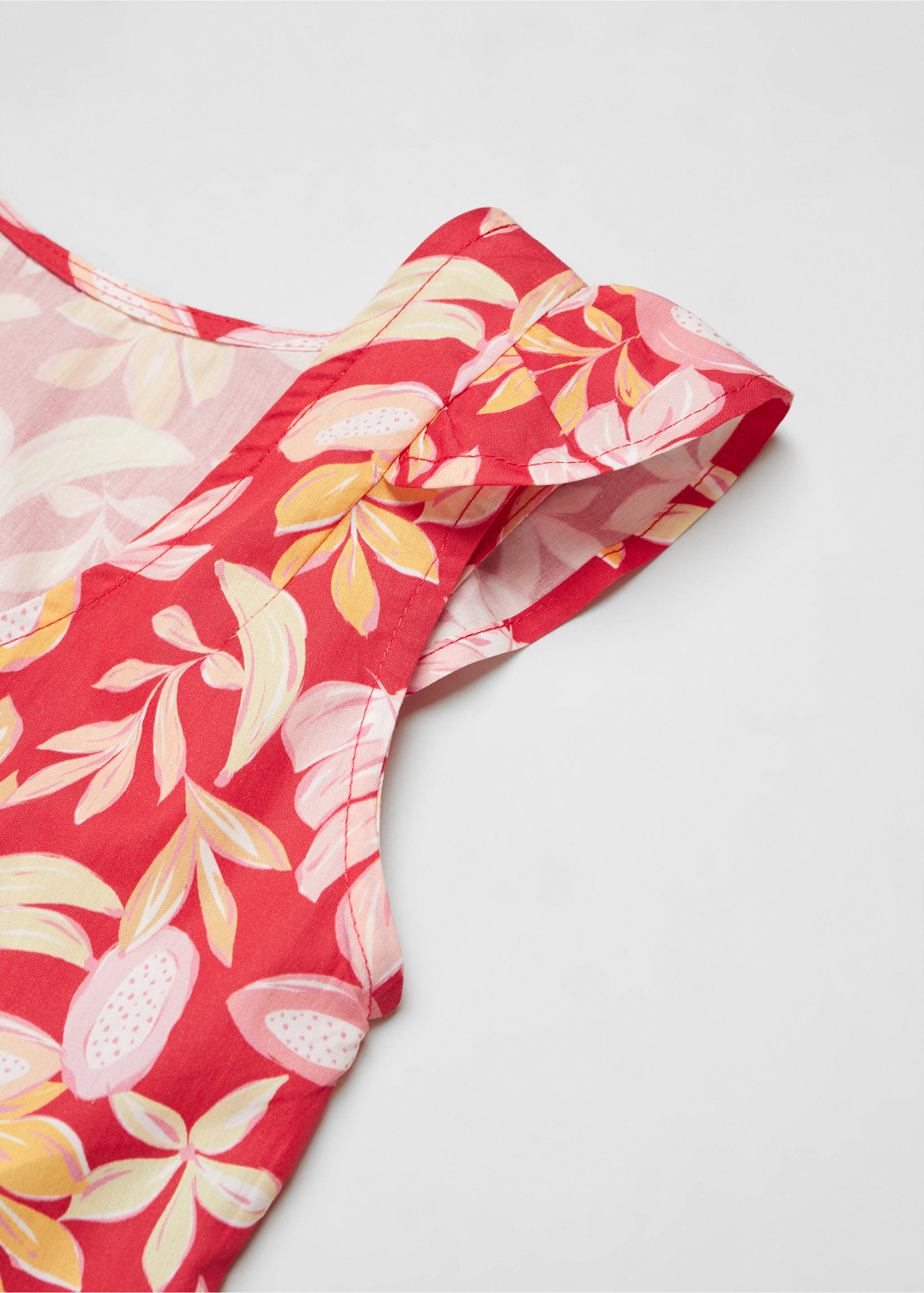 Top estampado volante - Detalle del artículo 8, Rojo. Ref: 67080472-00.