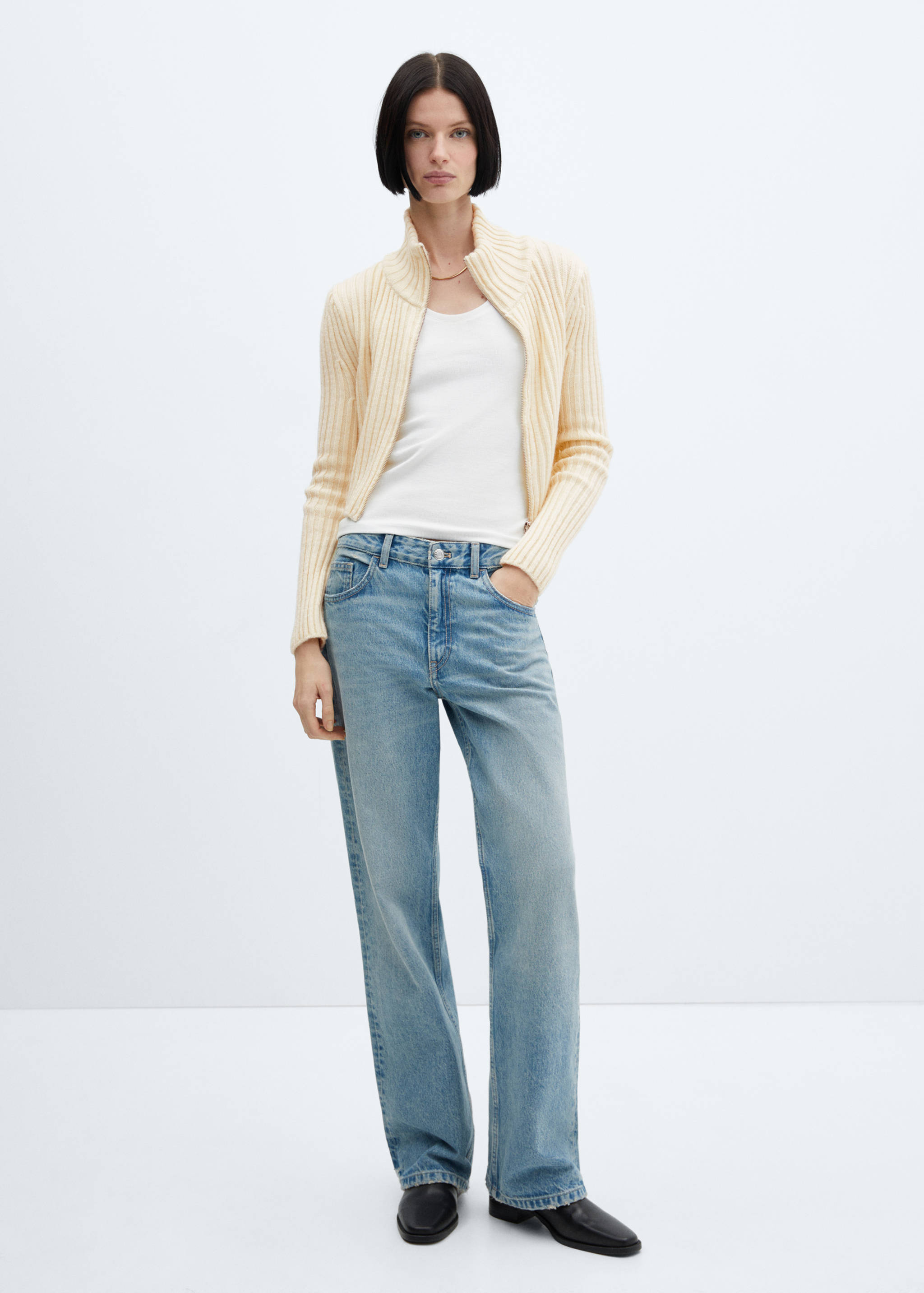 Kort cardigan dragkedja - Allmän bild