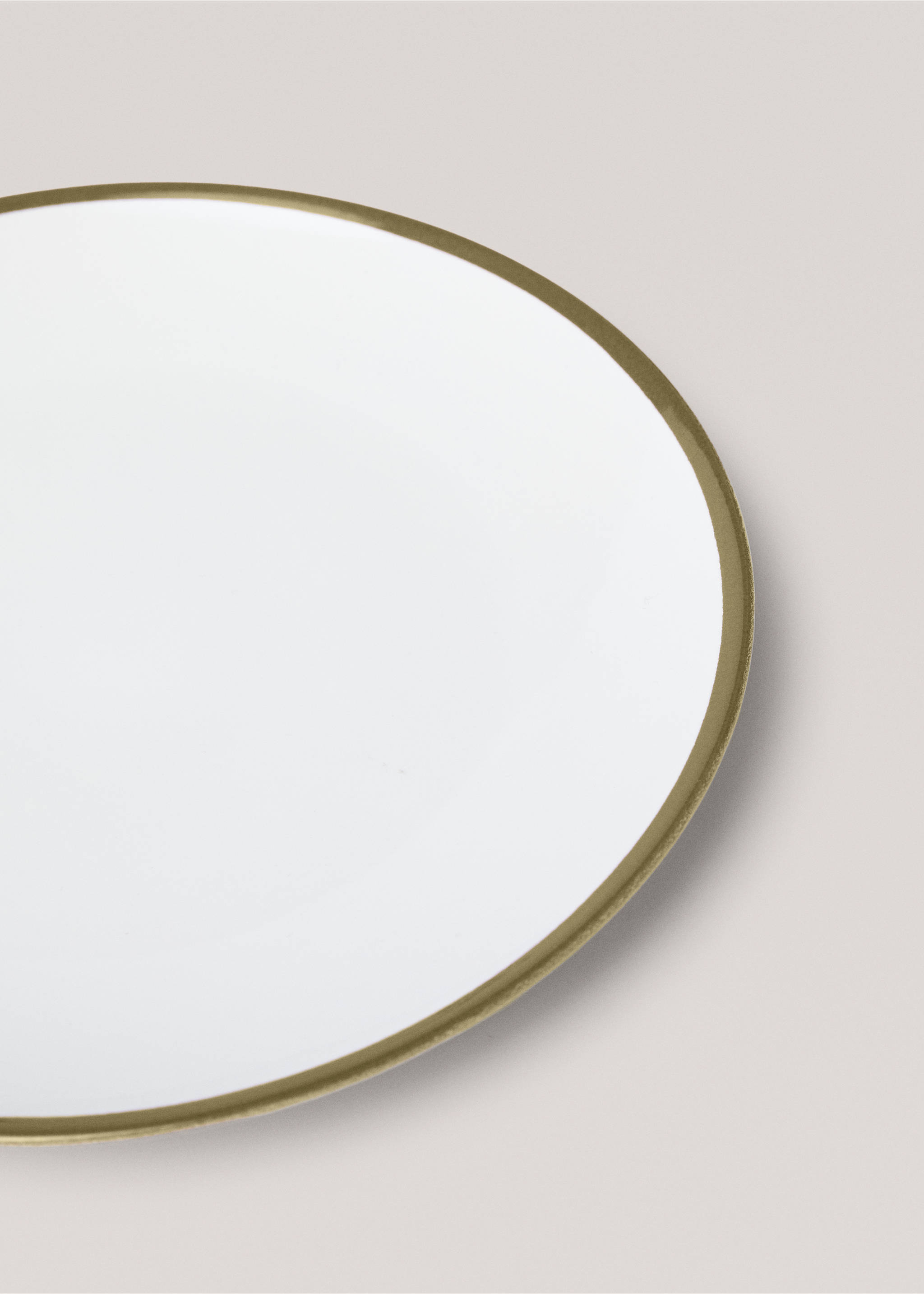 Dessert plate with green rim - Medium plane, Green. Ref: 67080483-00.