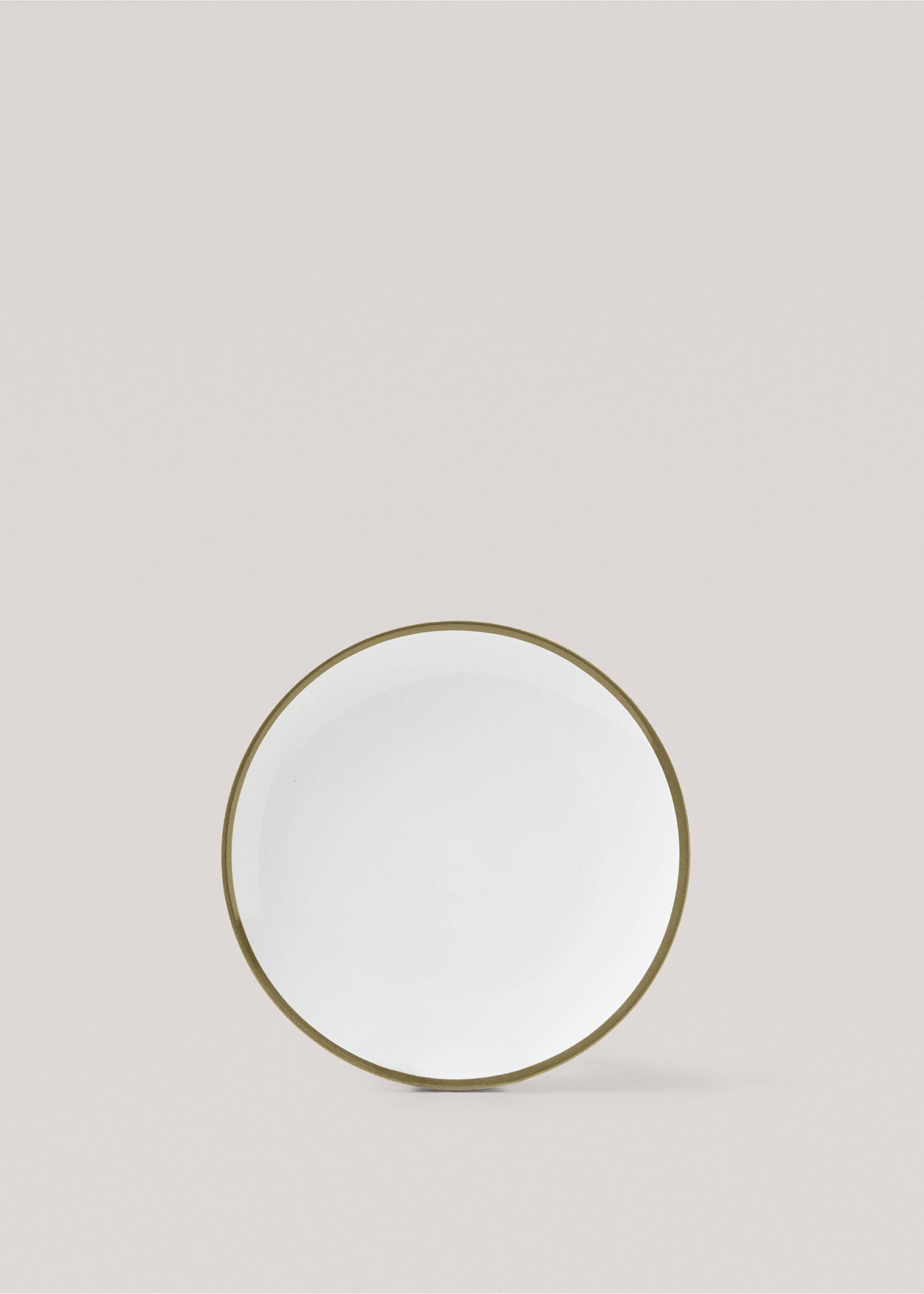 Dessert plate with green rim - Article without model, Green. Ref: 67080483-00.