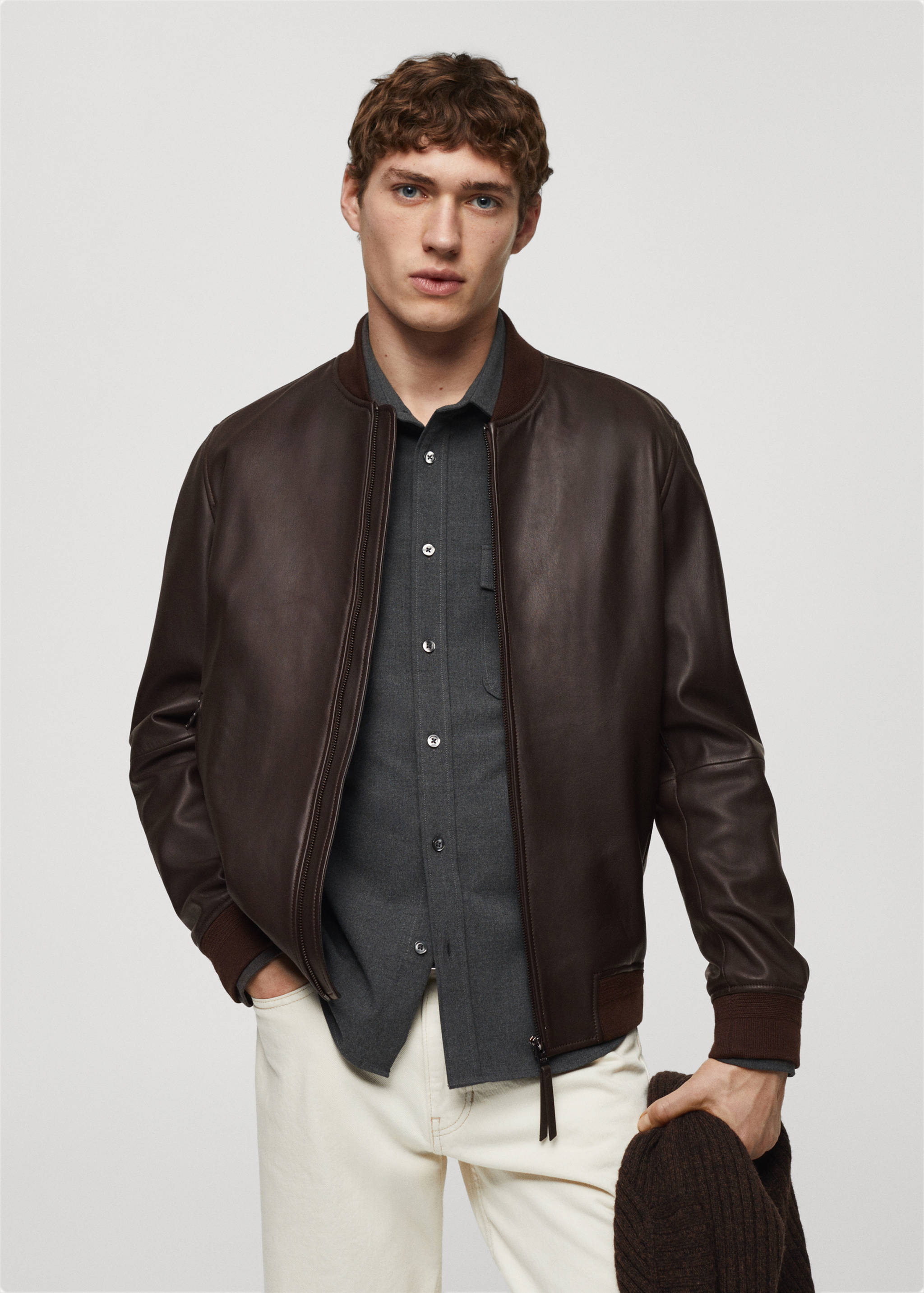 Jacke aus 100 % Nappaleder - Mittlere Ansicht