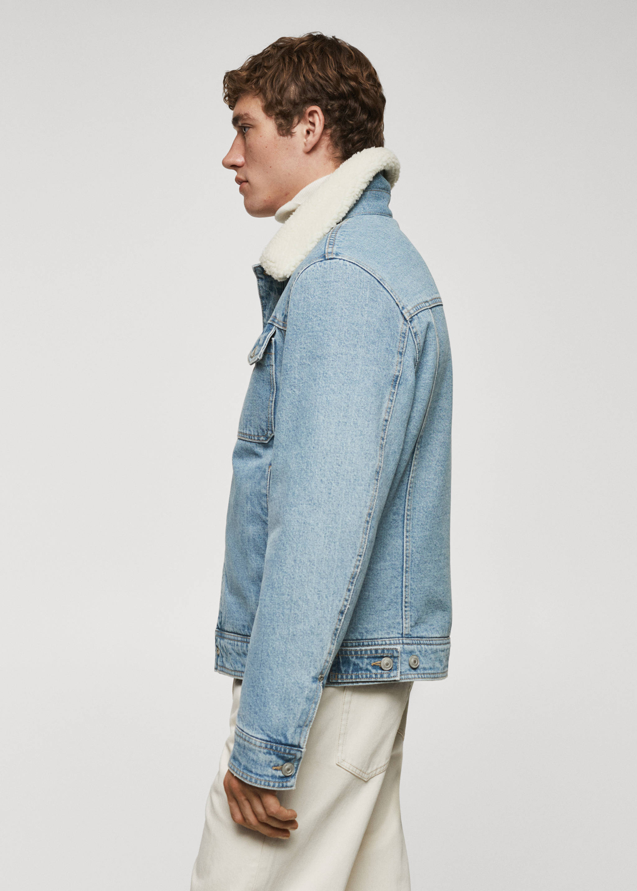 Shearling denim jacket - Details of the article 2