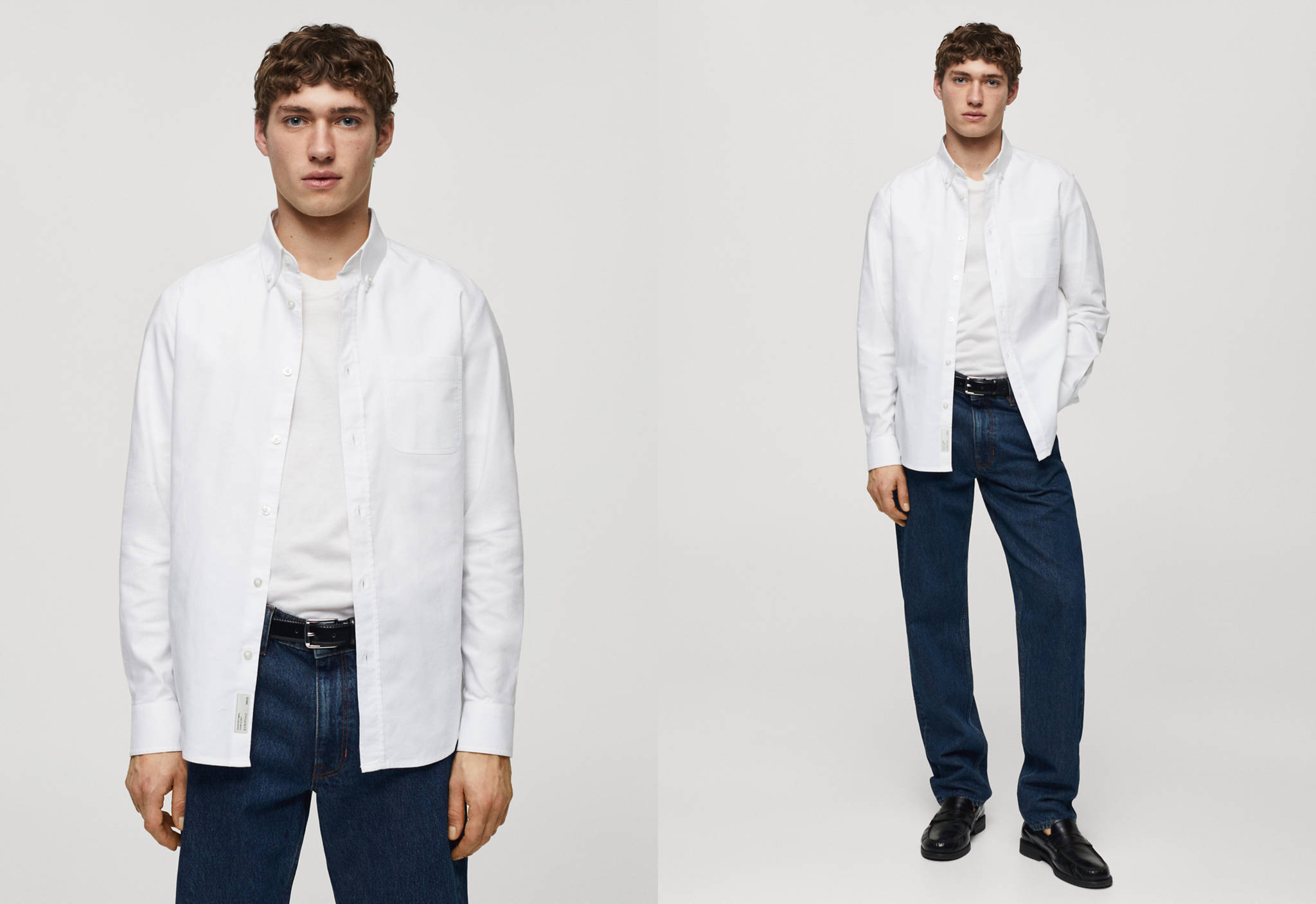 Regular fit Oxford cotton shirt - Panoramic plane