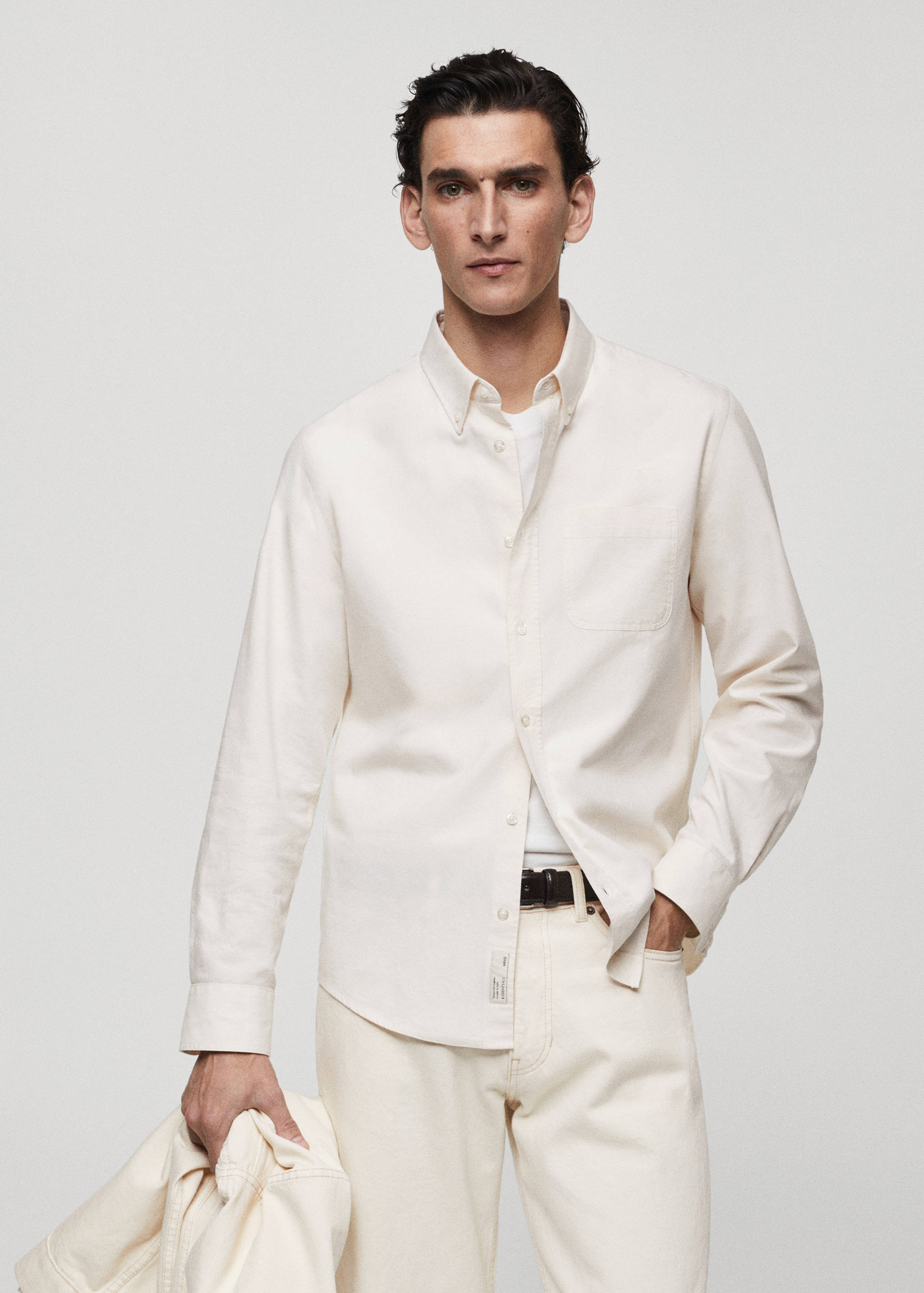 Regular fit Oxford cotton shirt - Medium plane