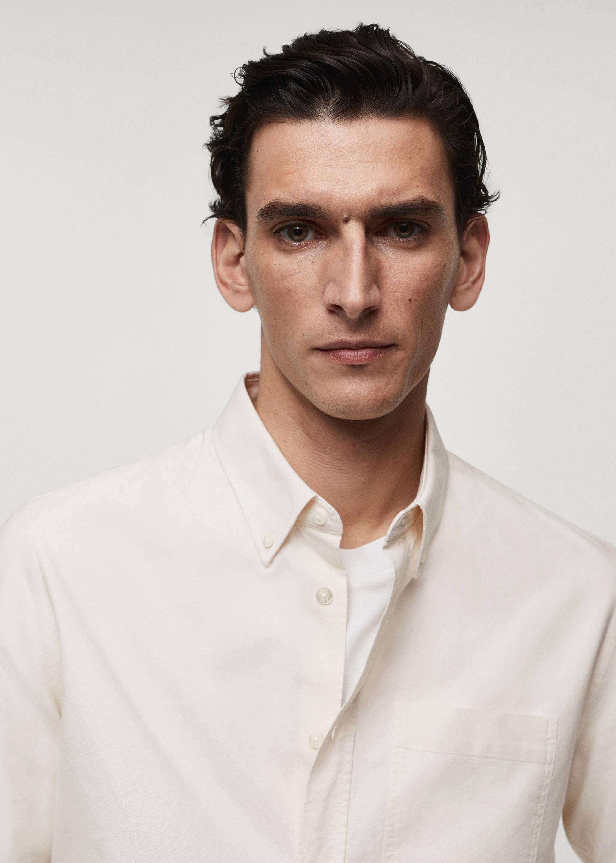 Regular fit Oxford cotton shirt - Details of the article 1