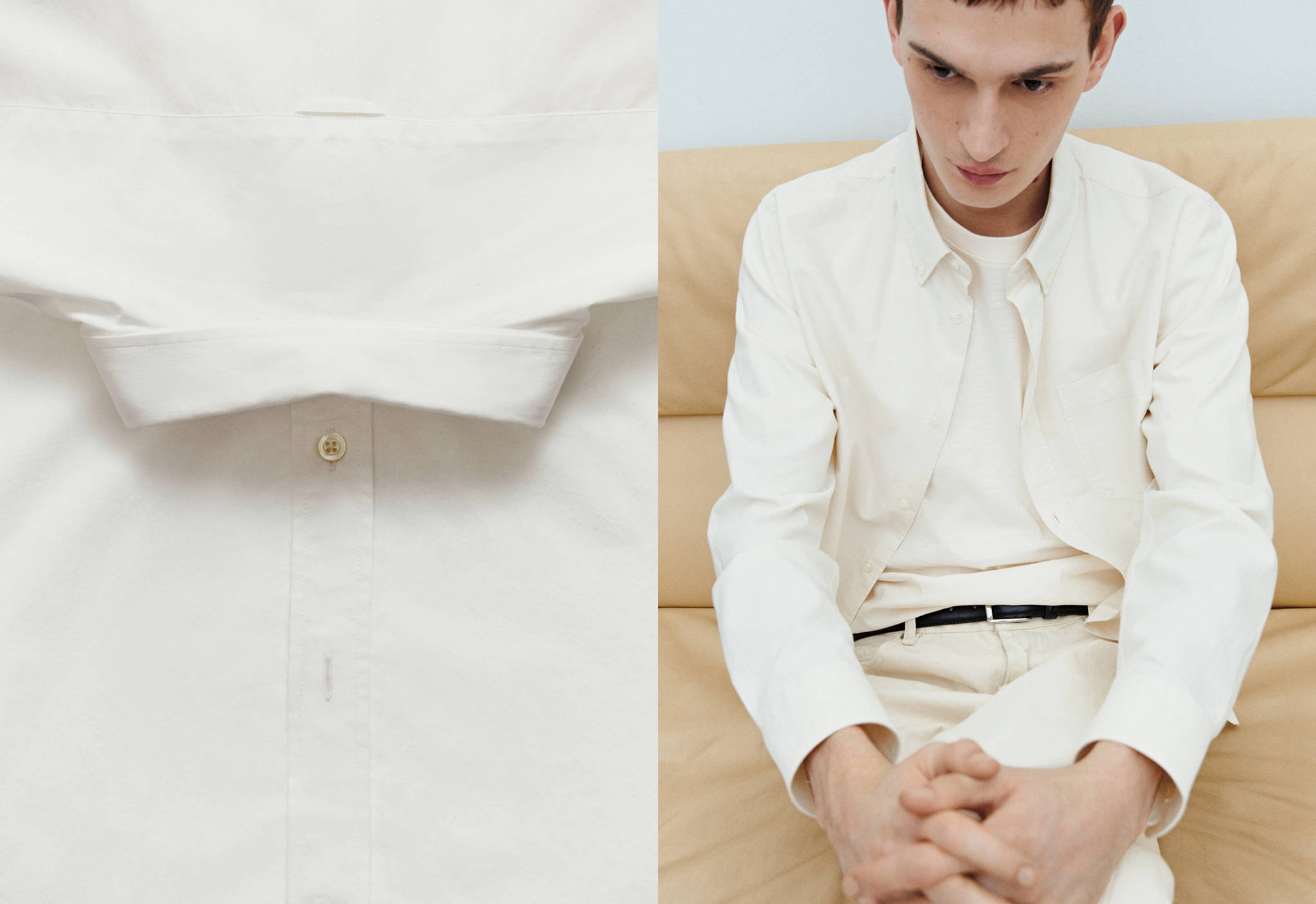 Regular fit Oxford cotton shirt - Panoramic plane