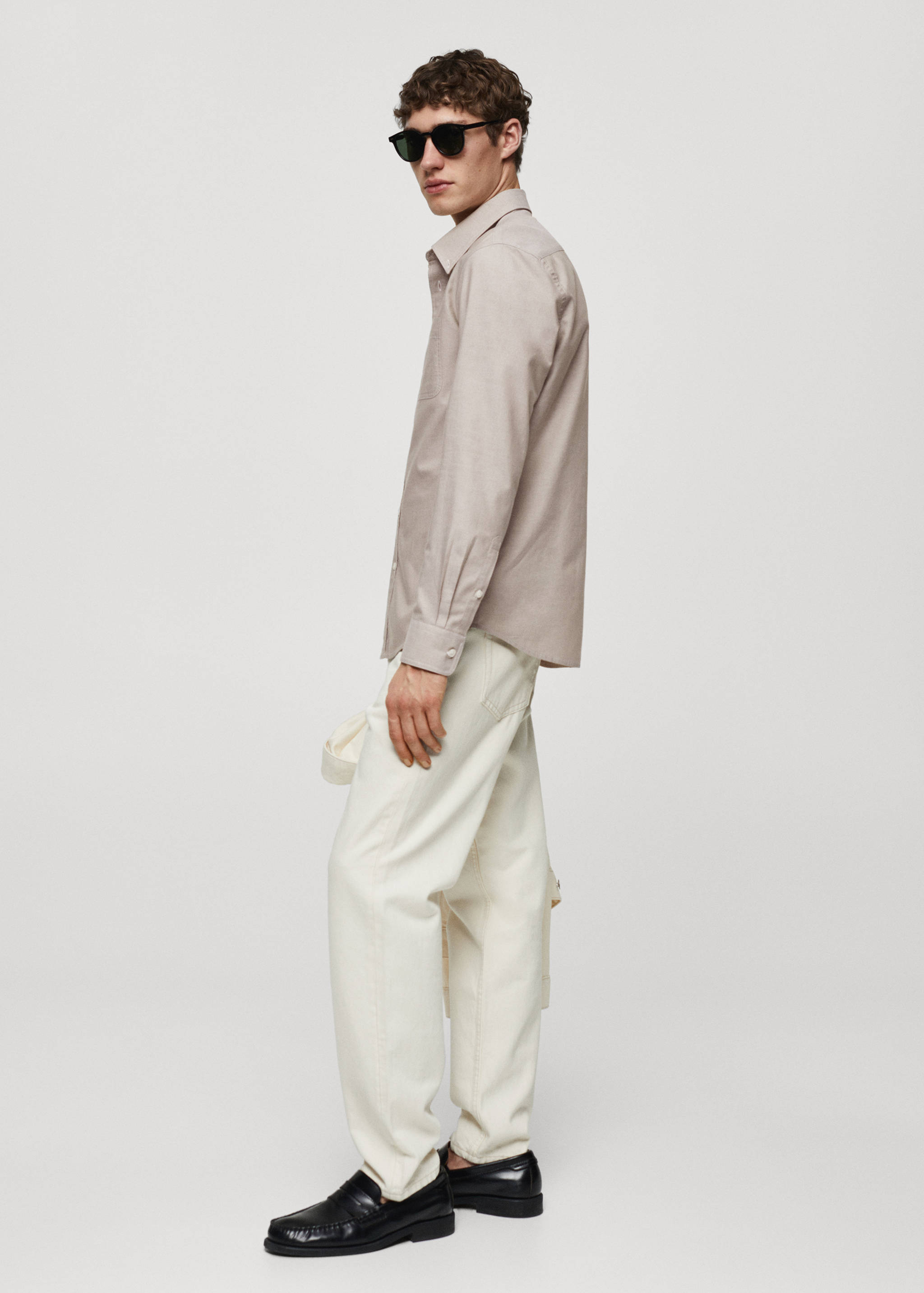 Regular fit Oxford cotton shirt - Details of the article 4