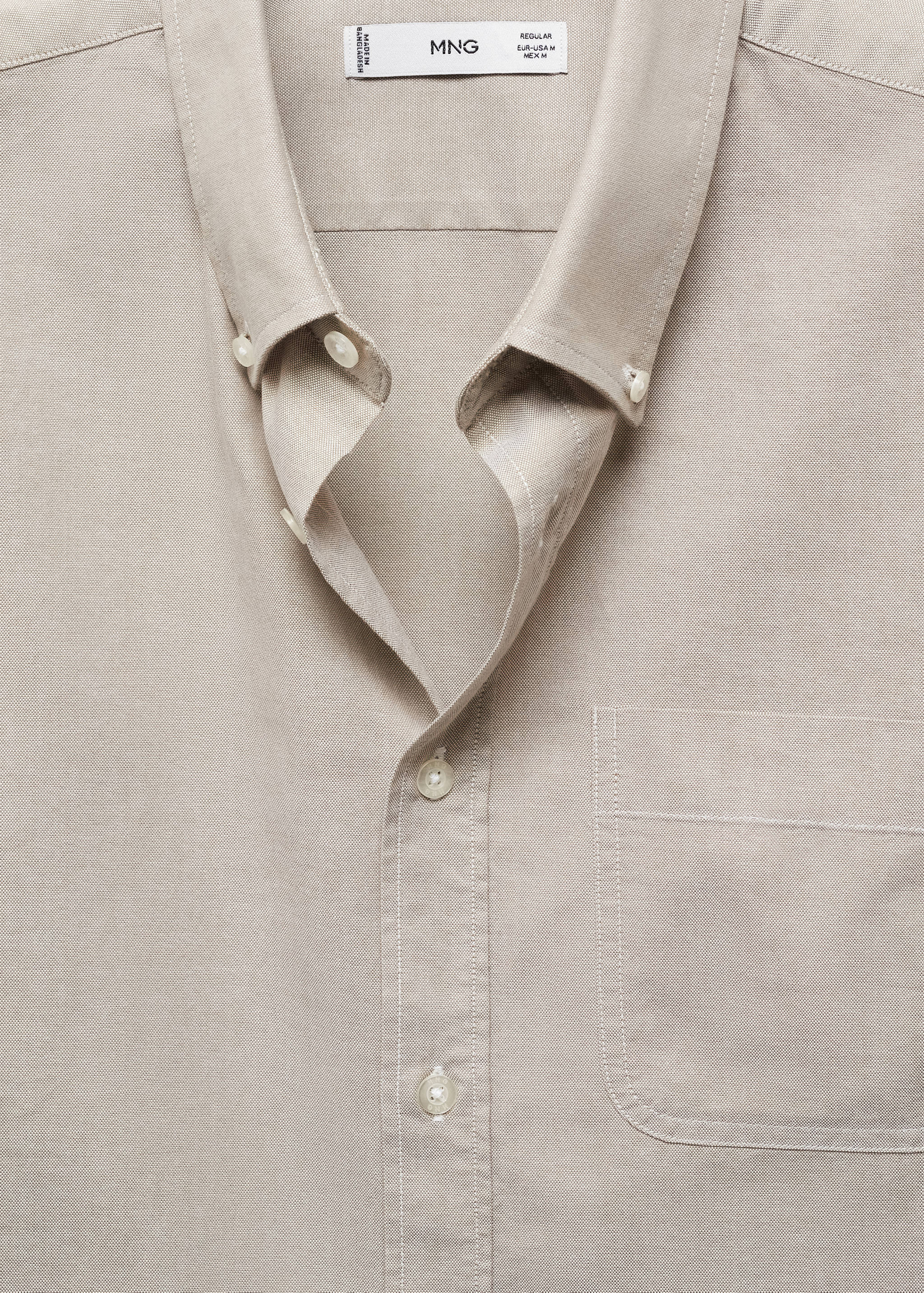 Regular fit Oxford cotton shirt - Details of the article 8