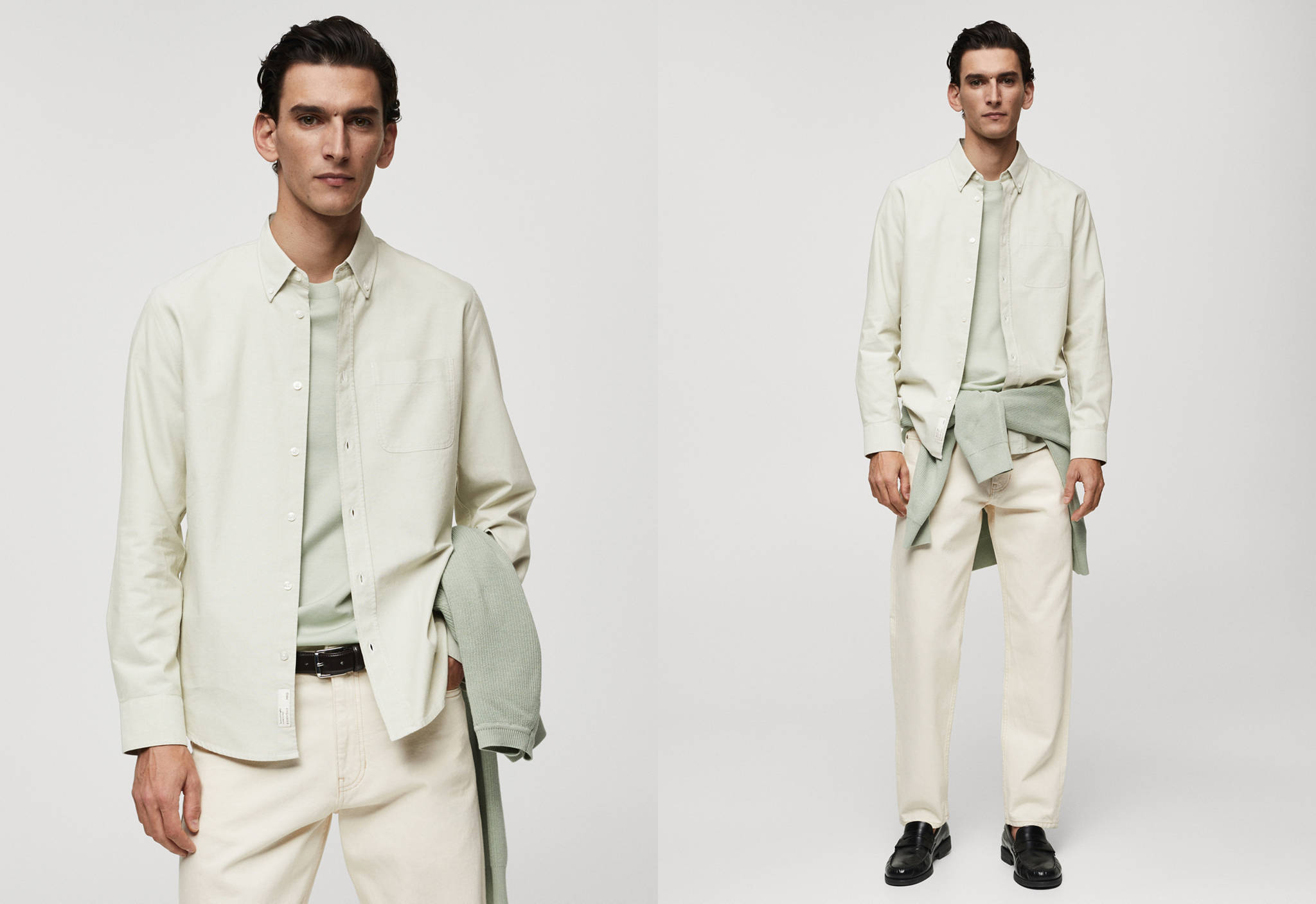 Regular fit Oxford cotton shirt - Panoramic plane