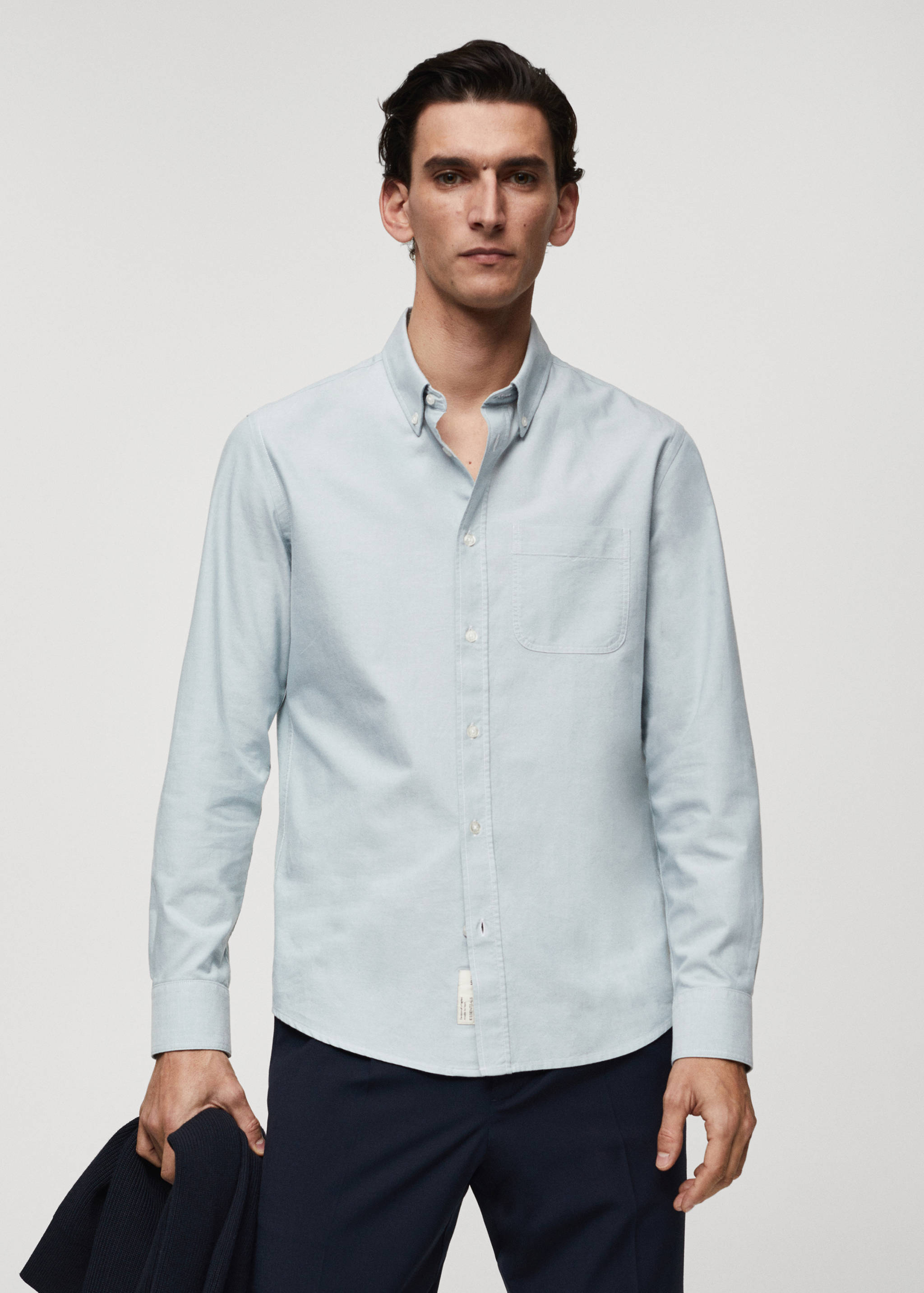 Regular fit Oxford cotton shirt - Medium plane