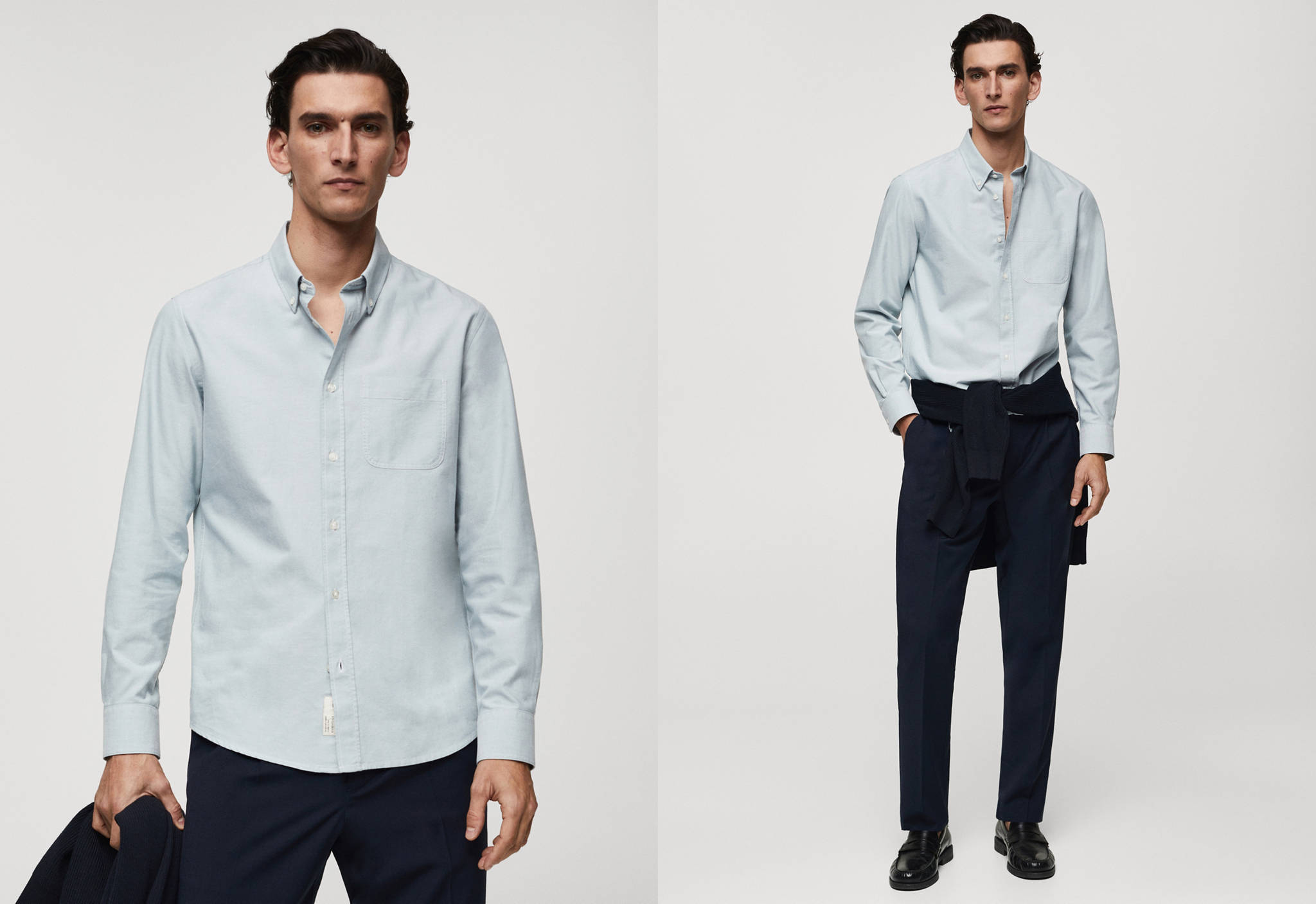 Regular fit Oxford cotton shirt - Panoramic plane