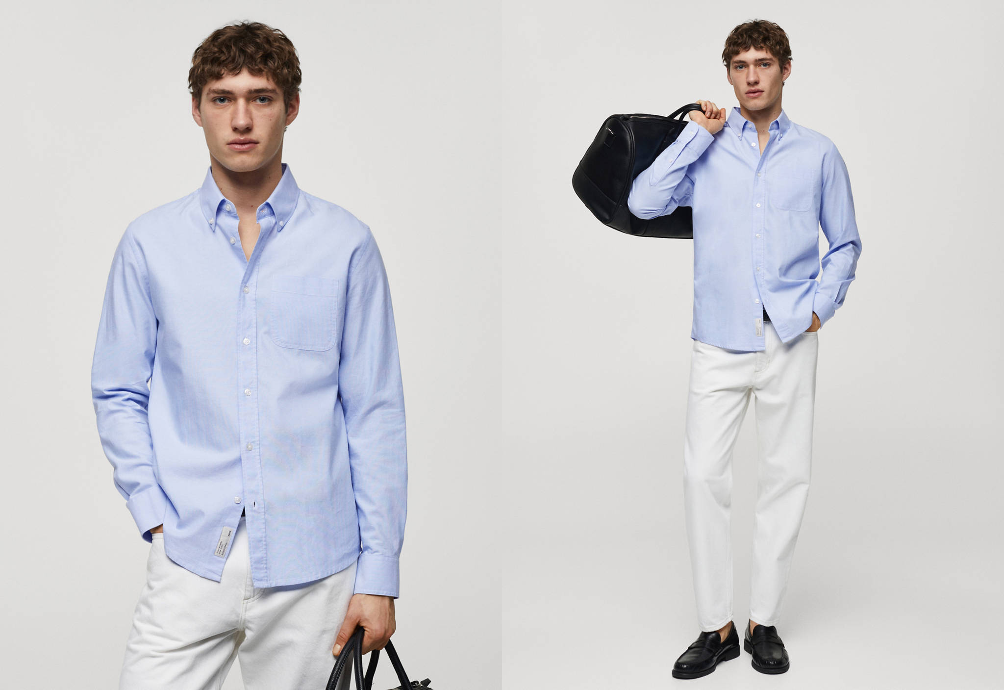 Regular fit Oxford cotton shirt - Panoramic plane
