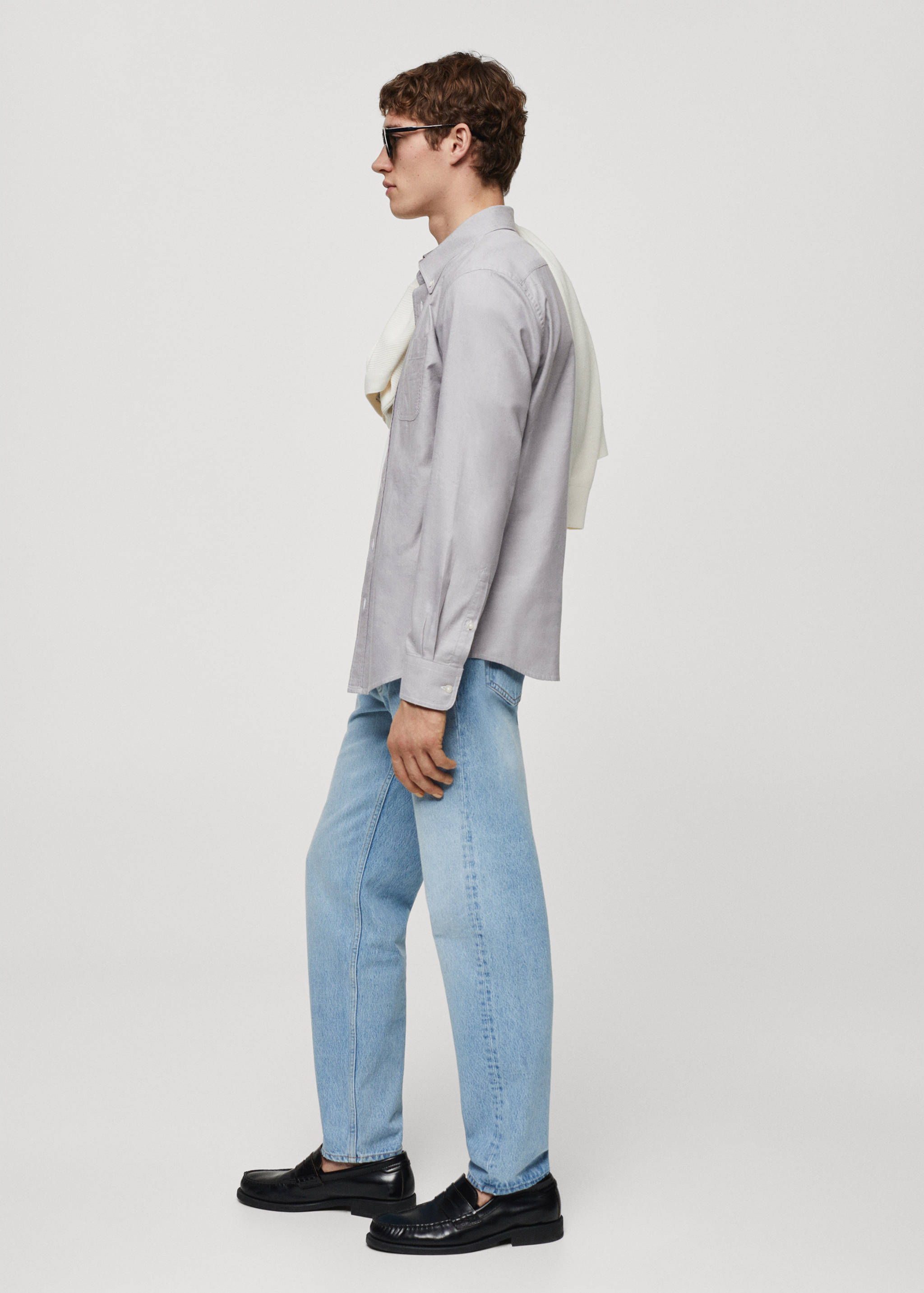 Regular fit Oxford cotton shirt - Details of the article 4