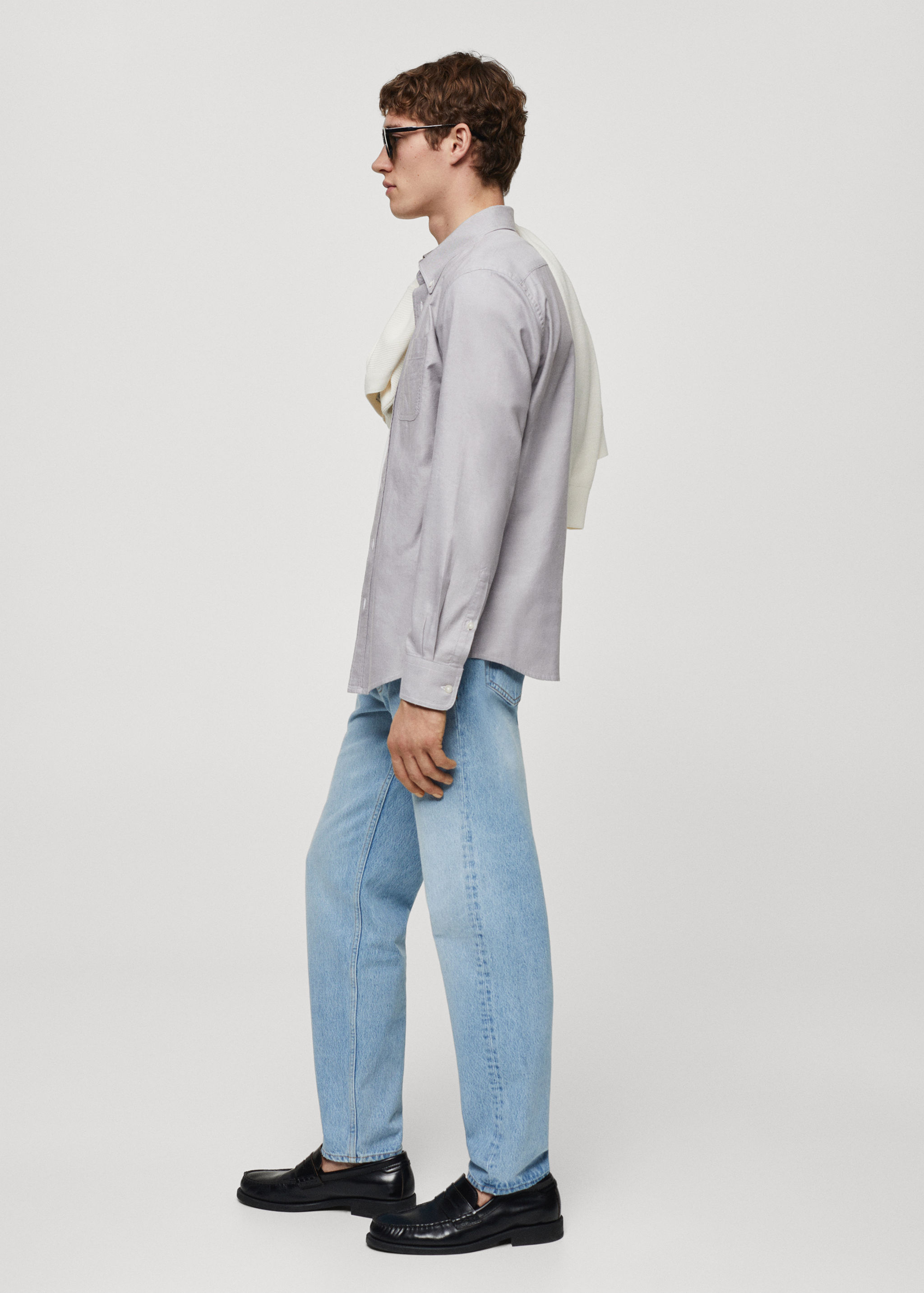 Regular fit Oxford cotton shirt - Details of the article 4