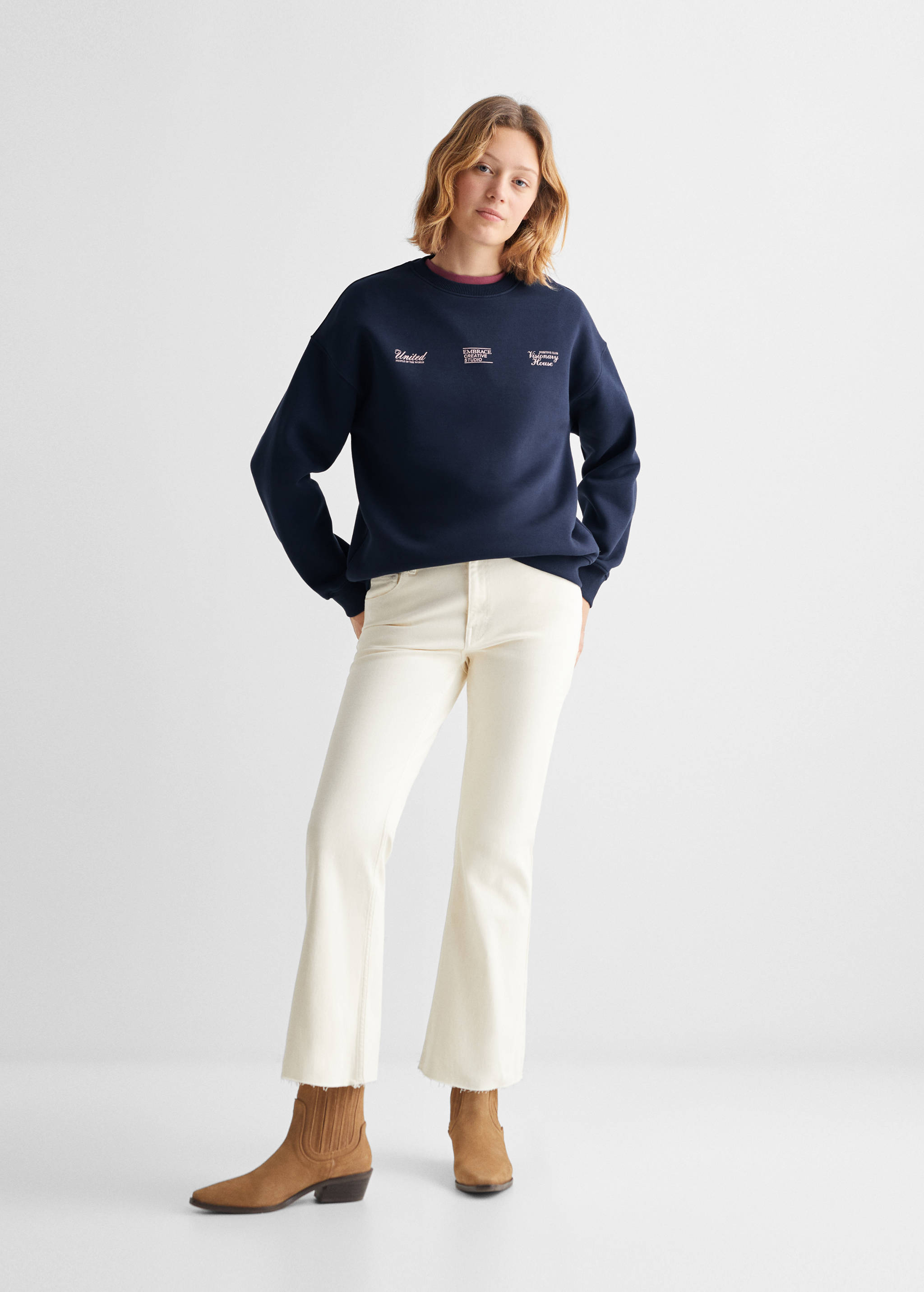 Sweater message imprimé - Plan général