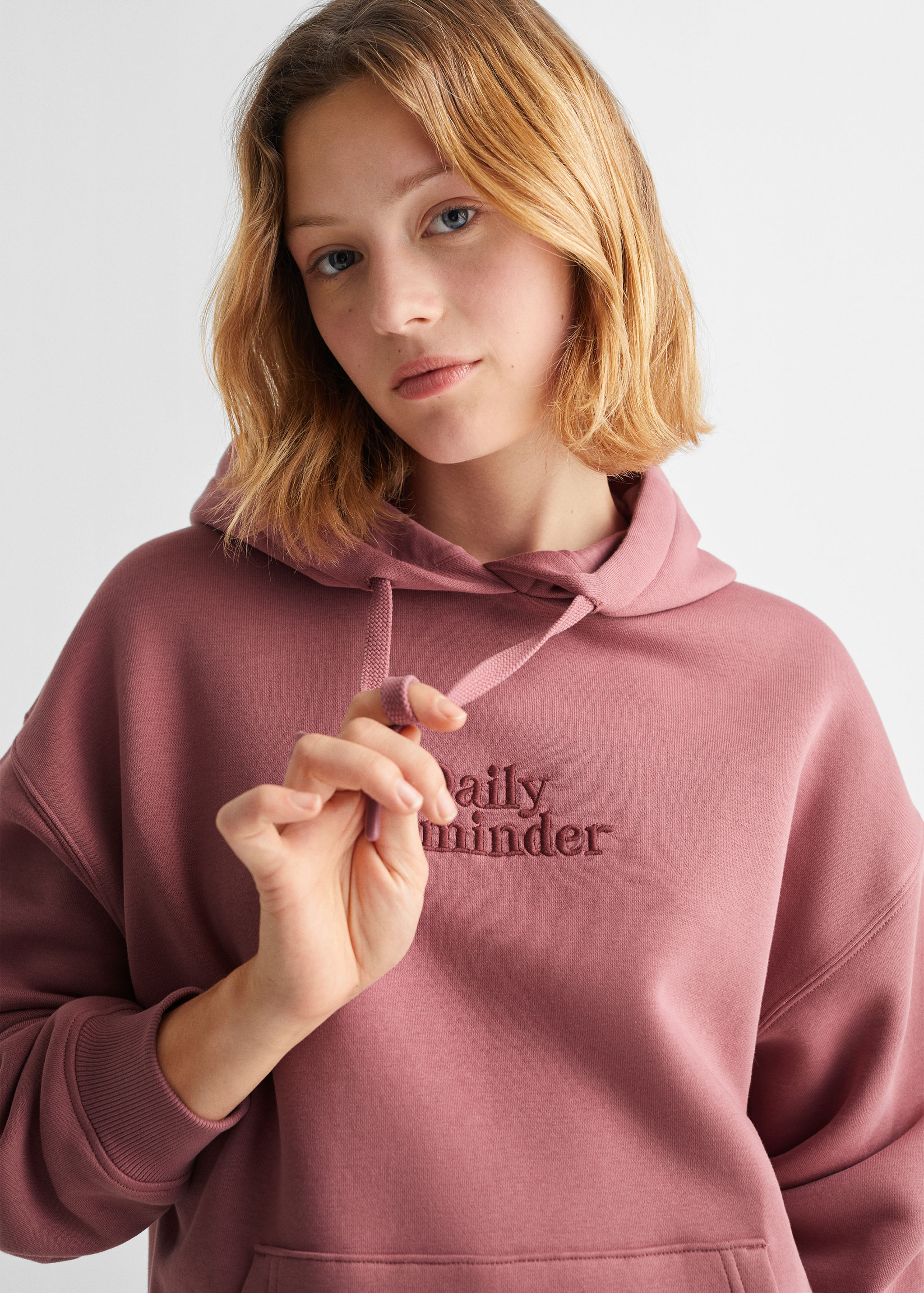 Cotton-blend message sweatshirt - Teen Girl | MANGO OUTLET USA