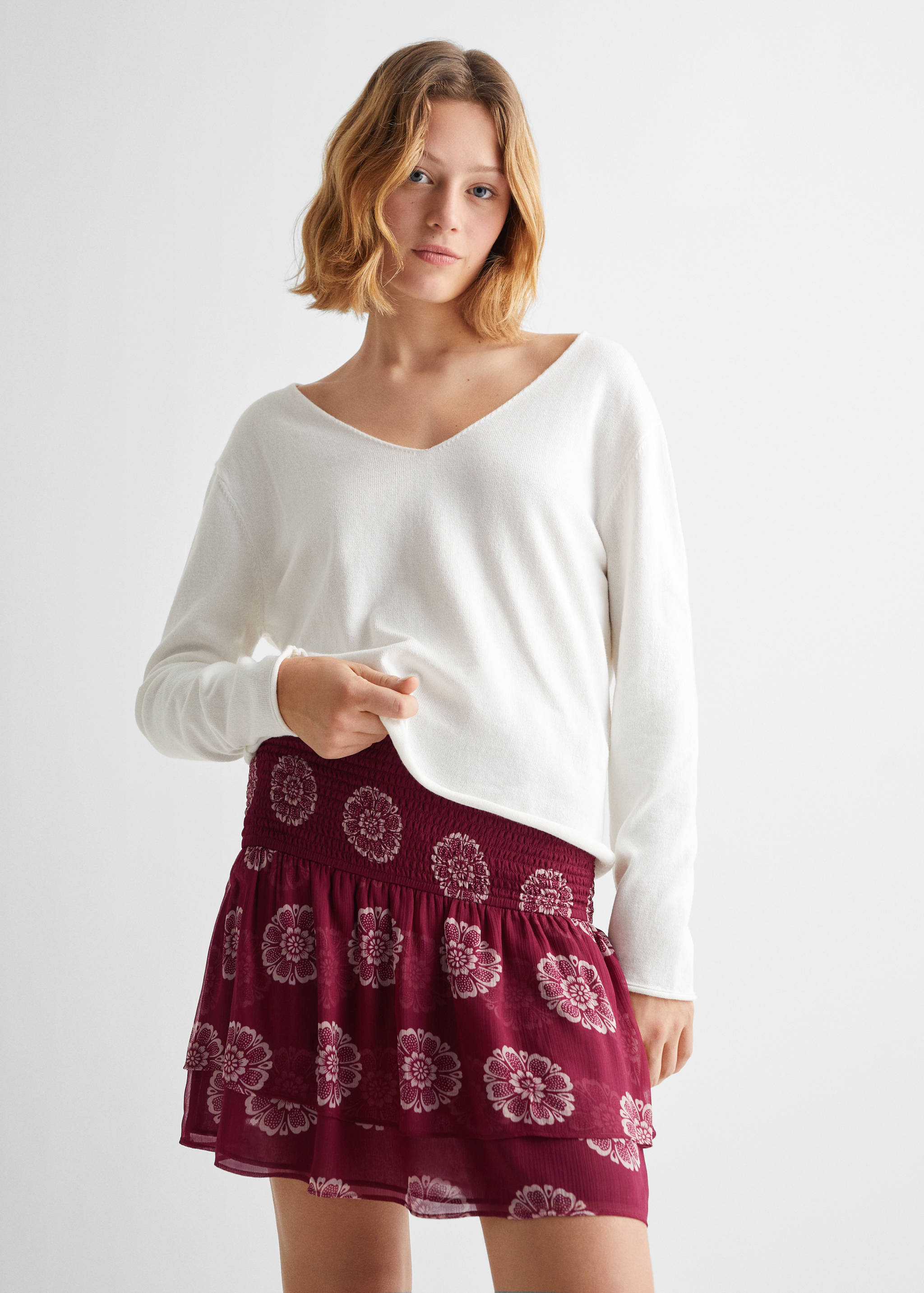 Printed ruffle skirt - Medium plane