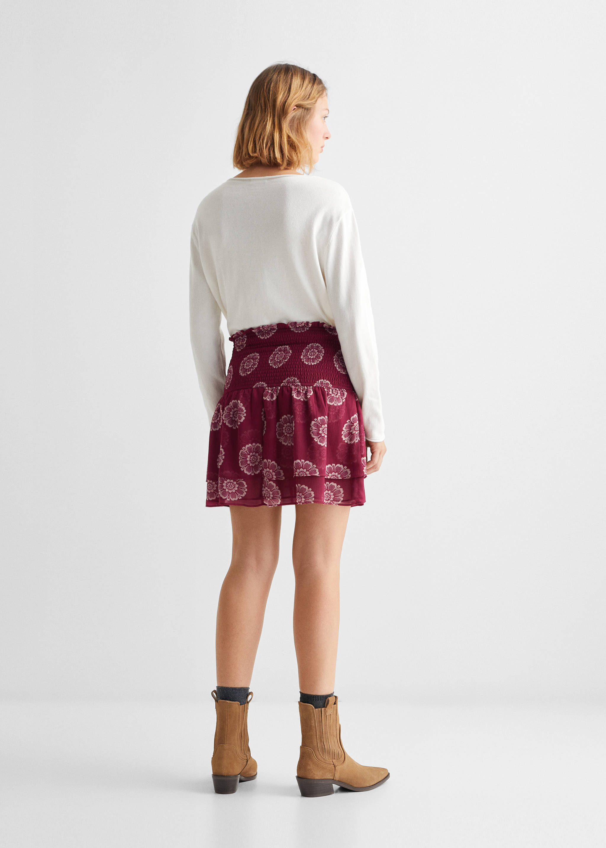 Printed ruffle skirt - Reverse of the article