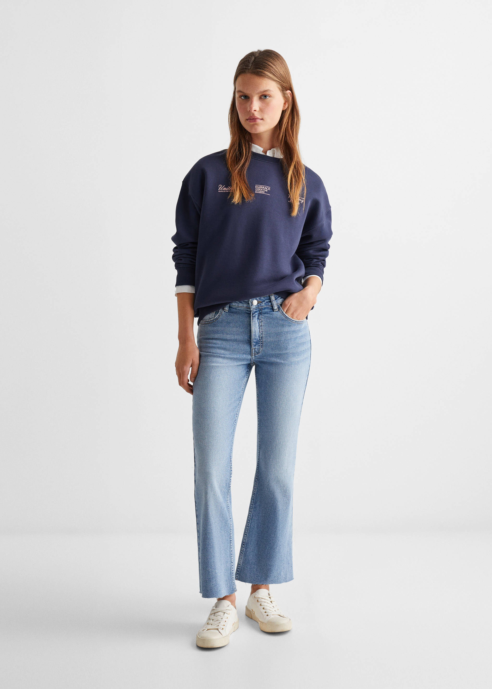 Kurze Flared-Jeans - Allgemeine Ansicht