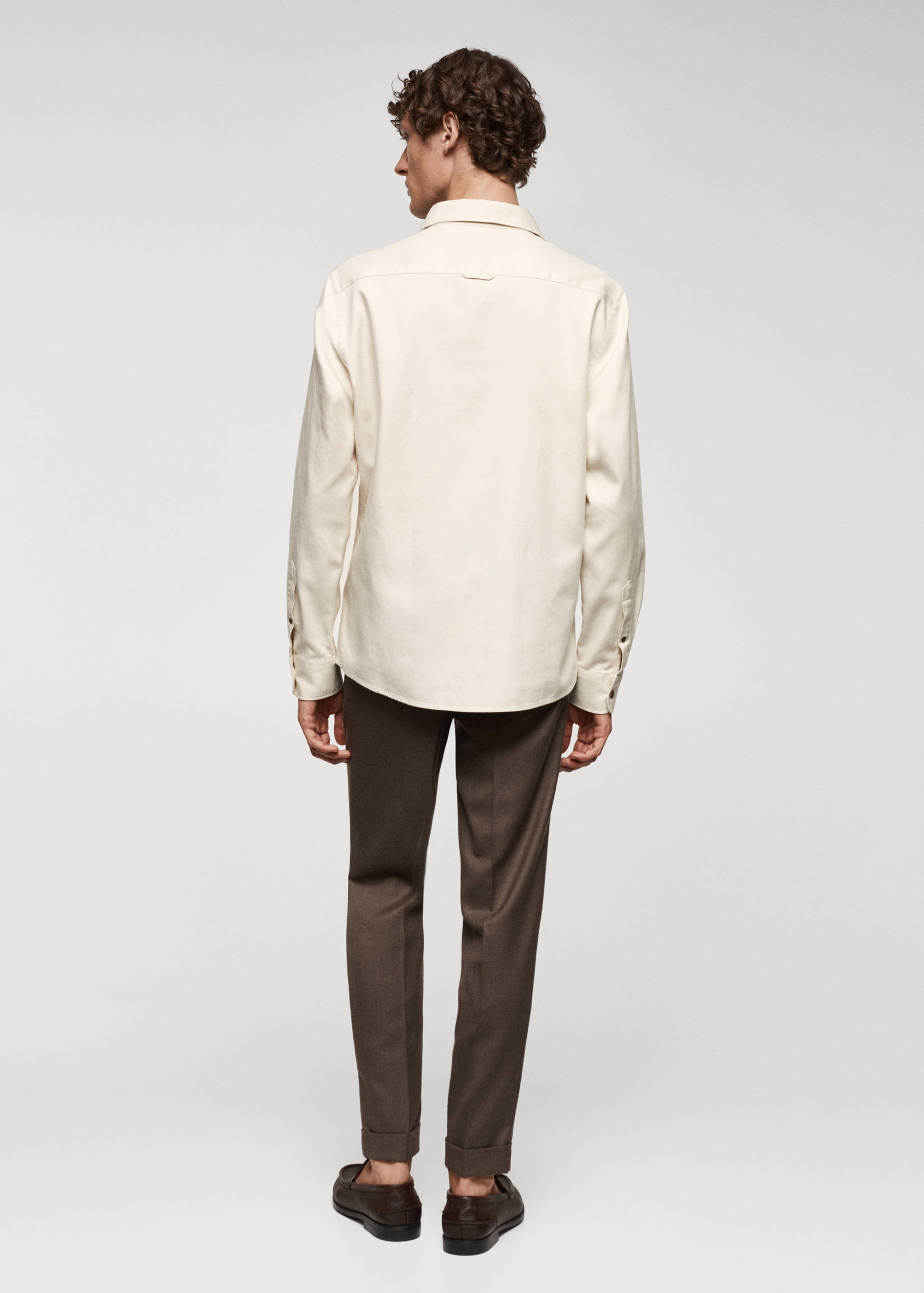 Camisa sarga algodón perchado - Reverso del artículo