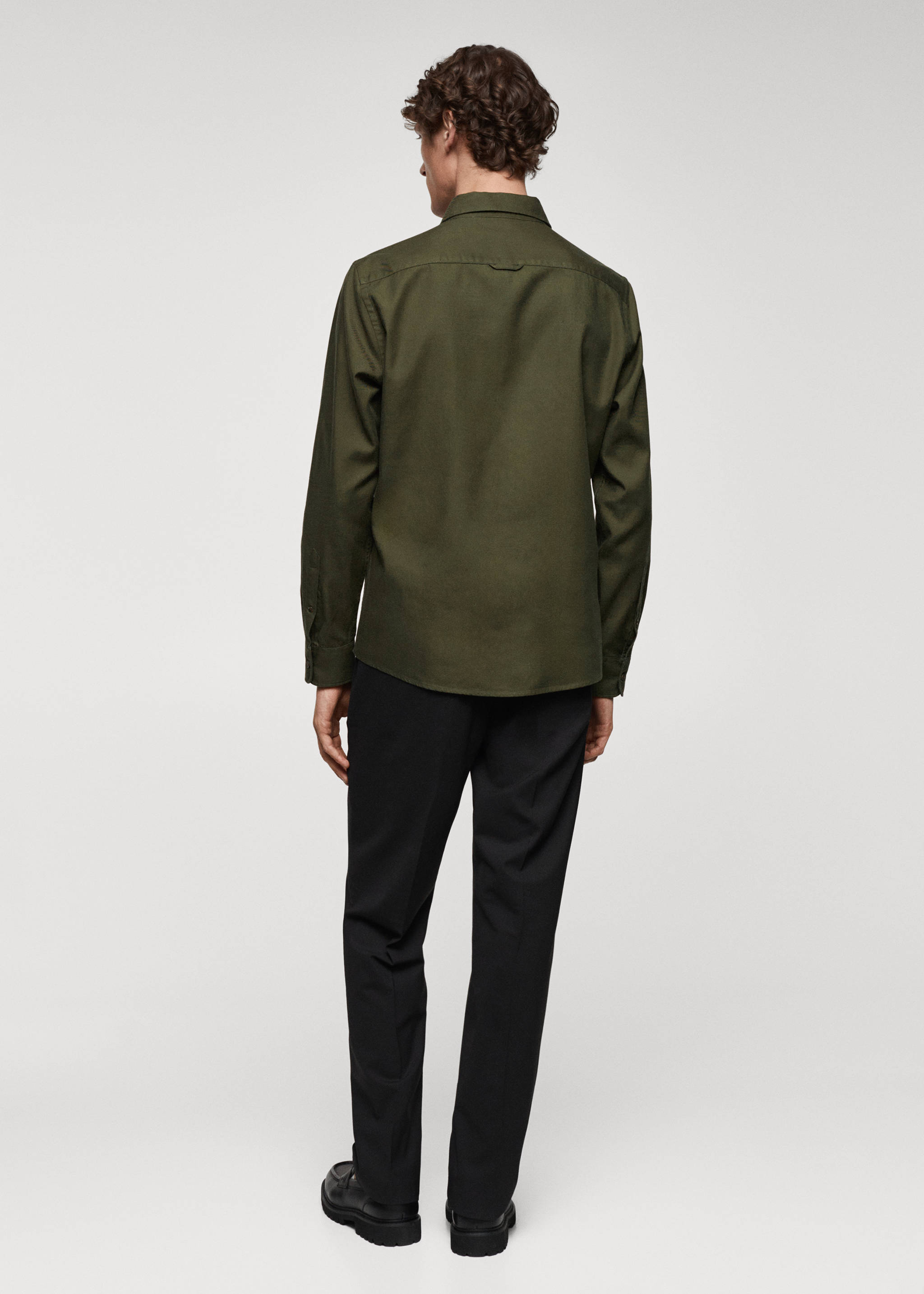 Camisa sarga algodón perchado - Reverso del artículo