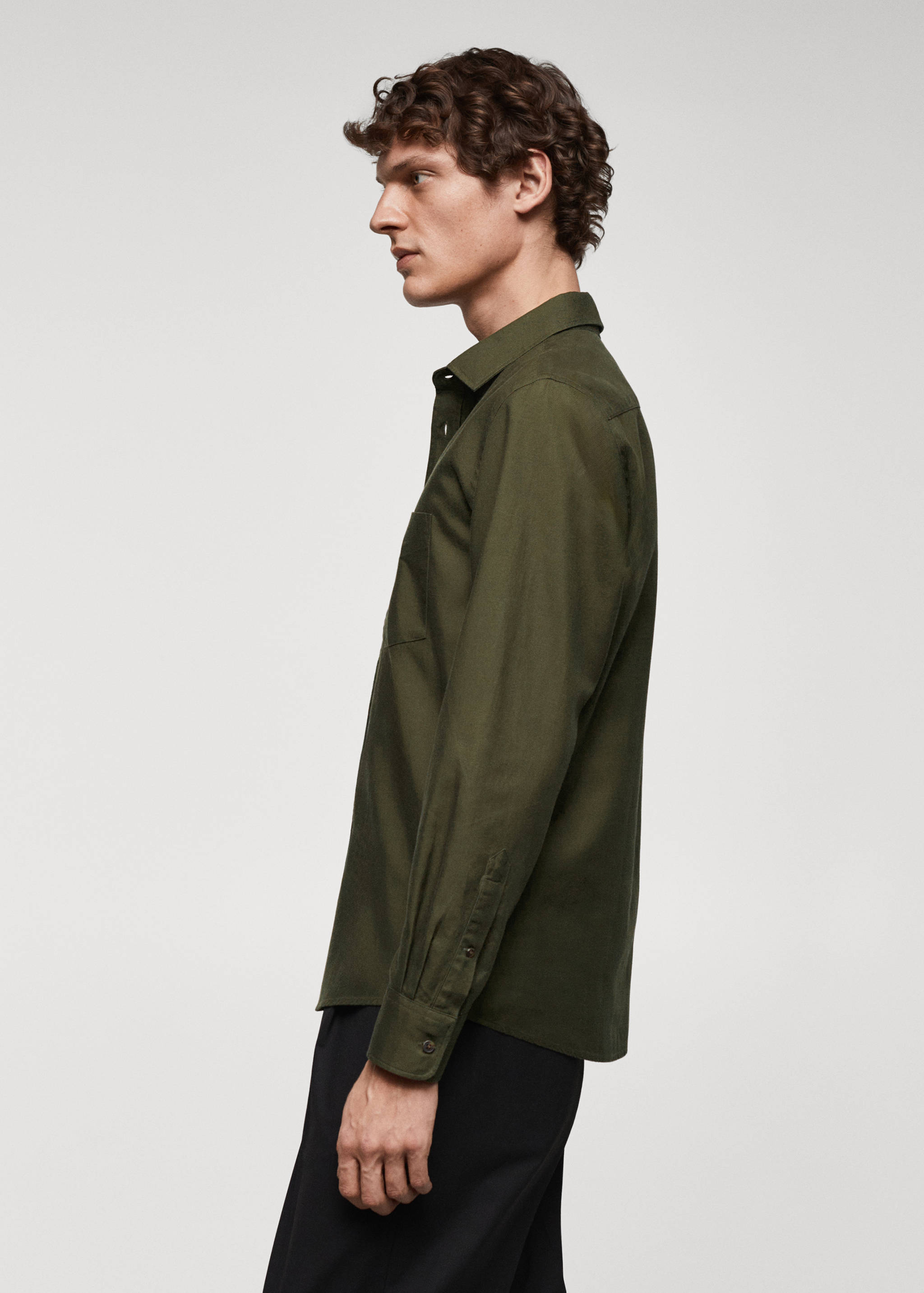 Camisa sarga algodón perchado - Detalle del artículo 2