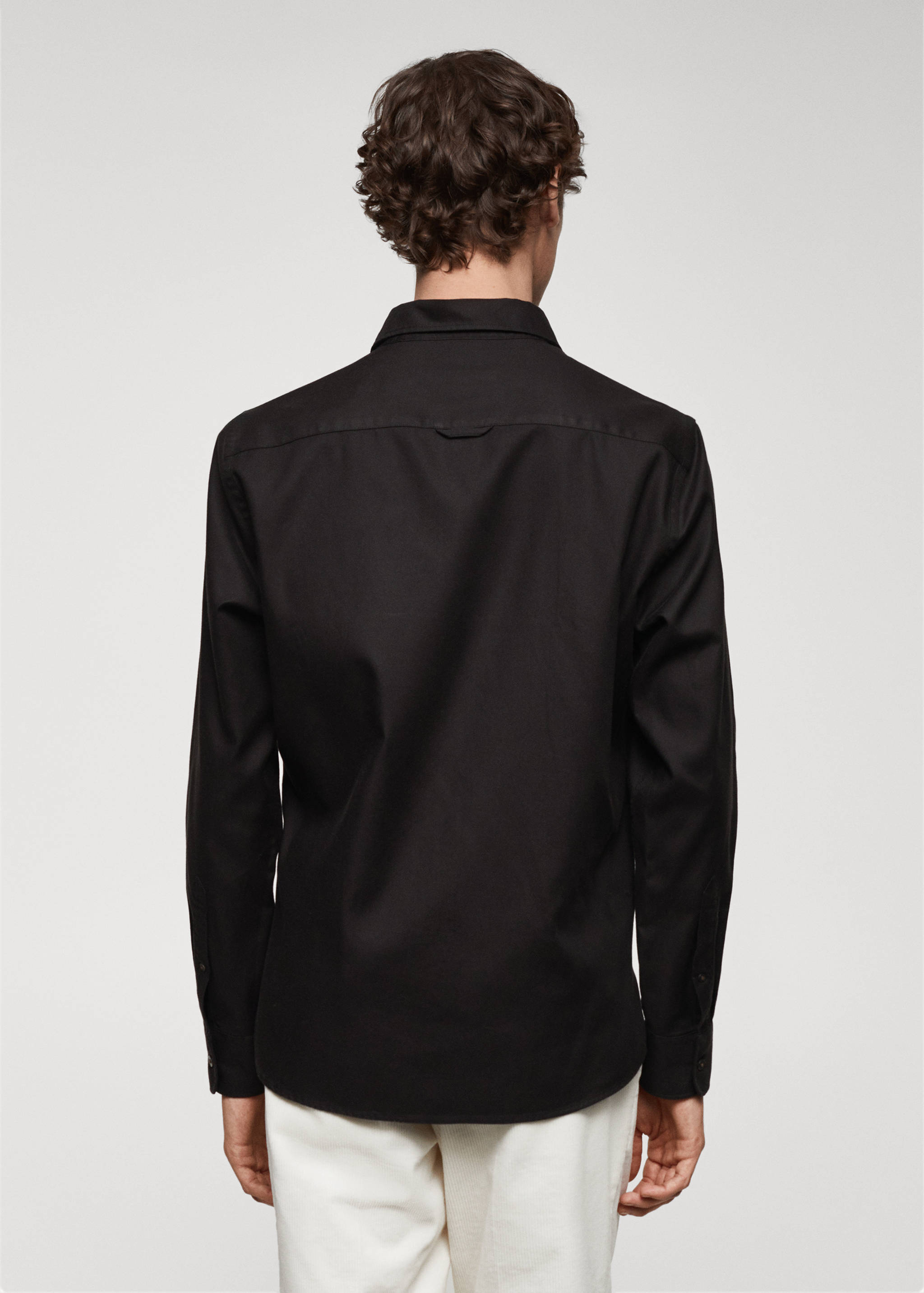 Camisa sarga algodón perchado - Reverso del artículo